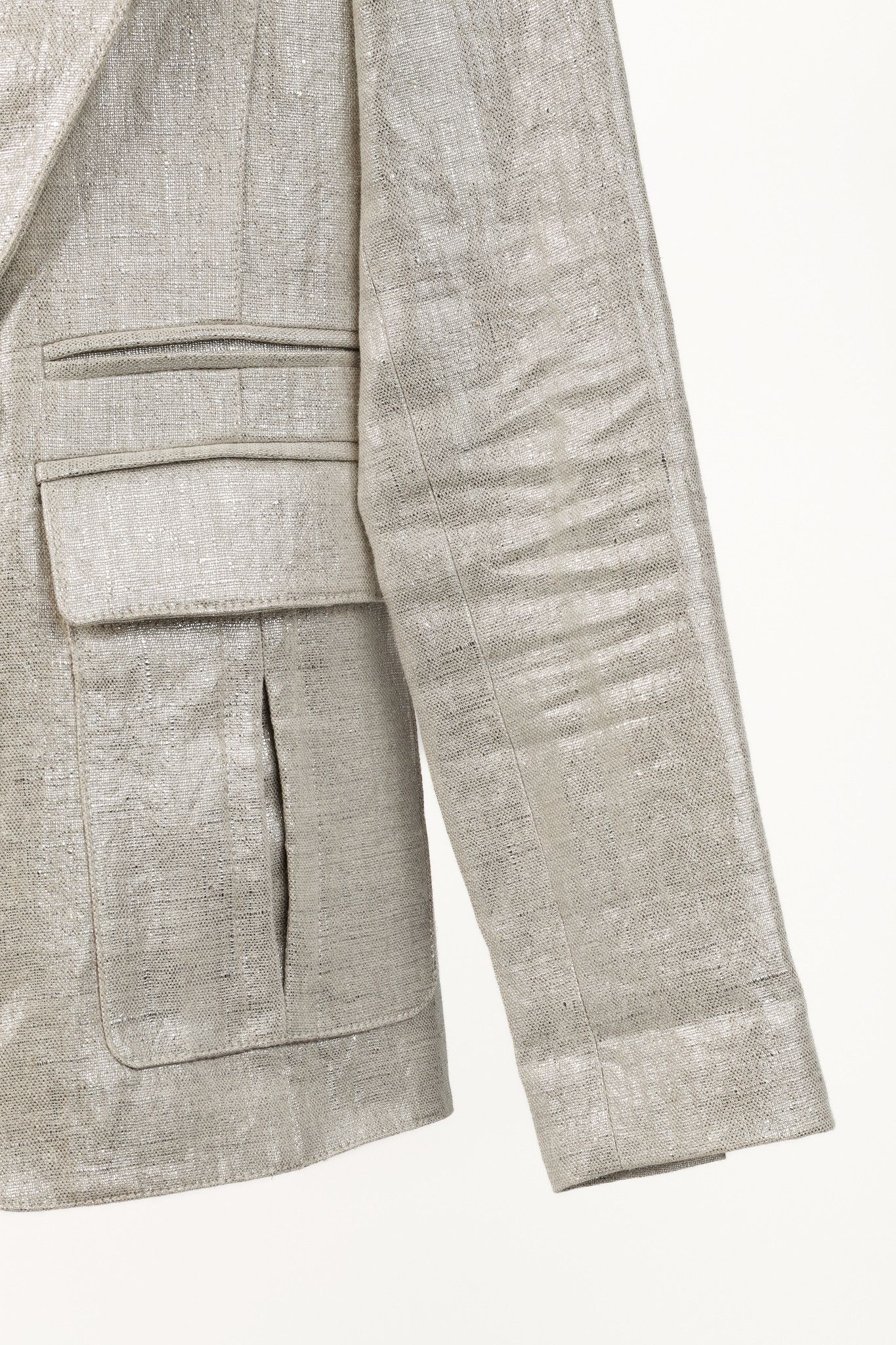 SMYTHE Smythe Spring 2020 Pewter Peaked Lapel Blazer Size S / US 4 / IT 40 - 6 Thumbnail