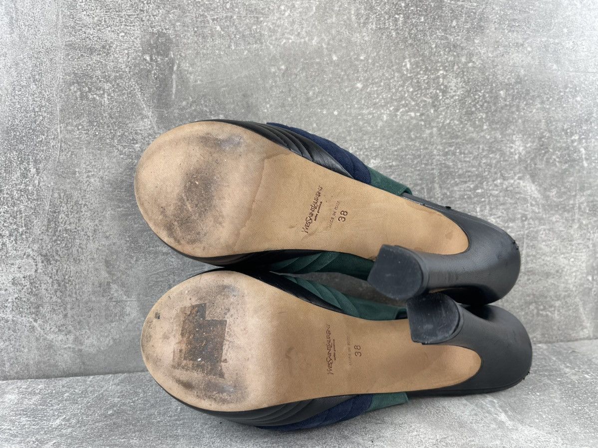 Yves Saint Laurent Yves Saint Laurent 00s Platform Slingback Heels Suede Shoes Size US 8 / IT 38 - 7 Thumbnail