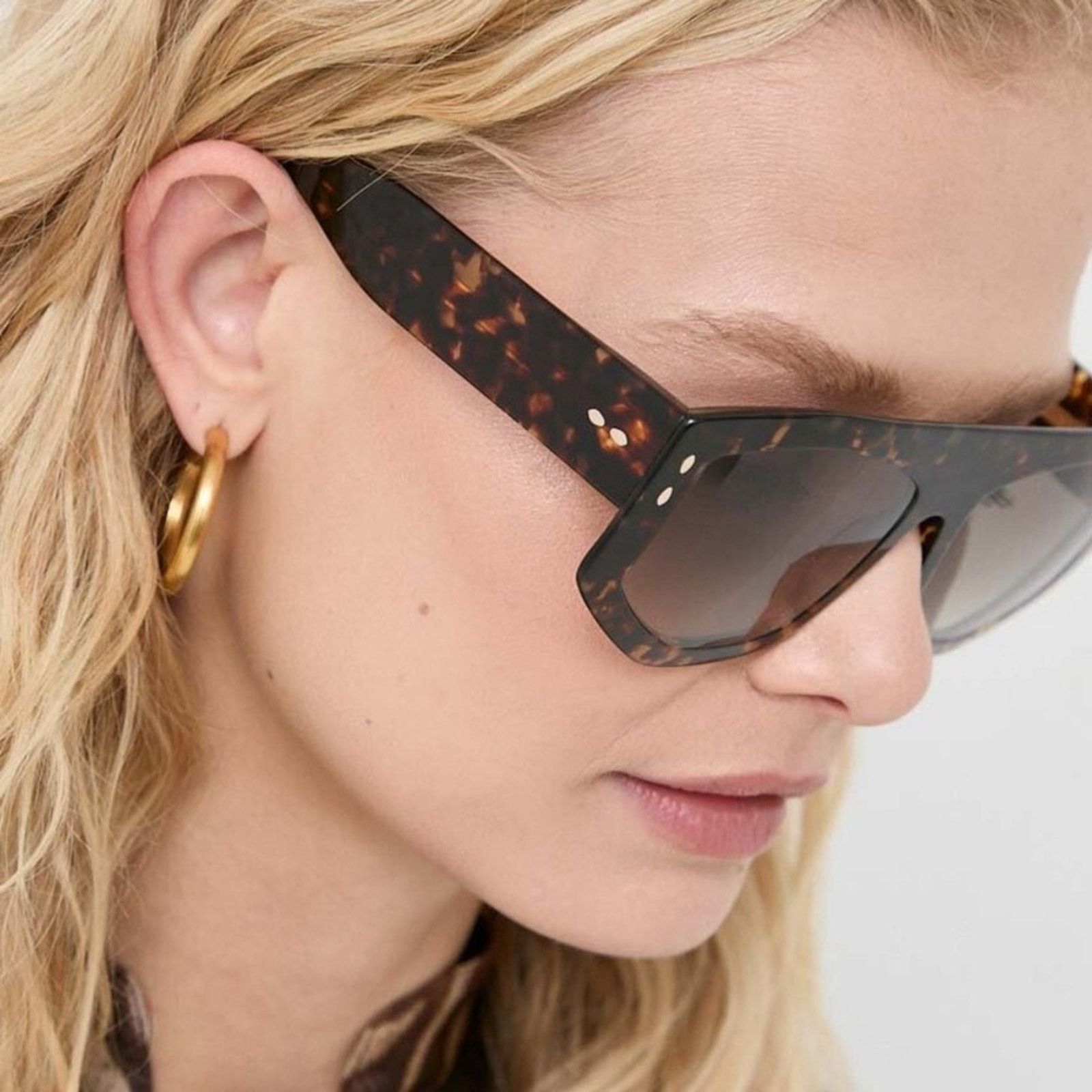 Isabel Marant New! Isabel Marant IM0154/S 086HA Brown and Gold Sunglasses Size ONE SIZE - 7 Thumbnail