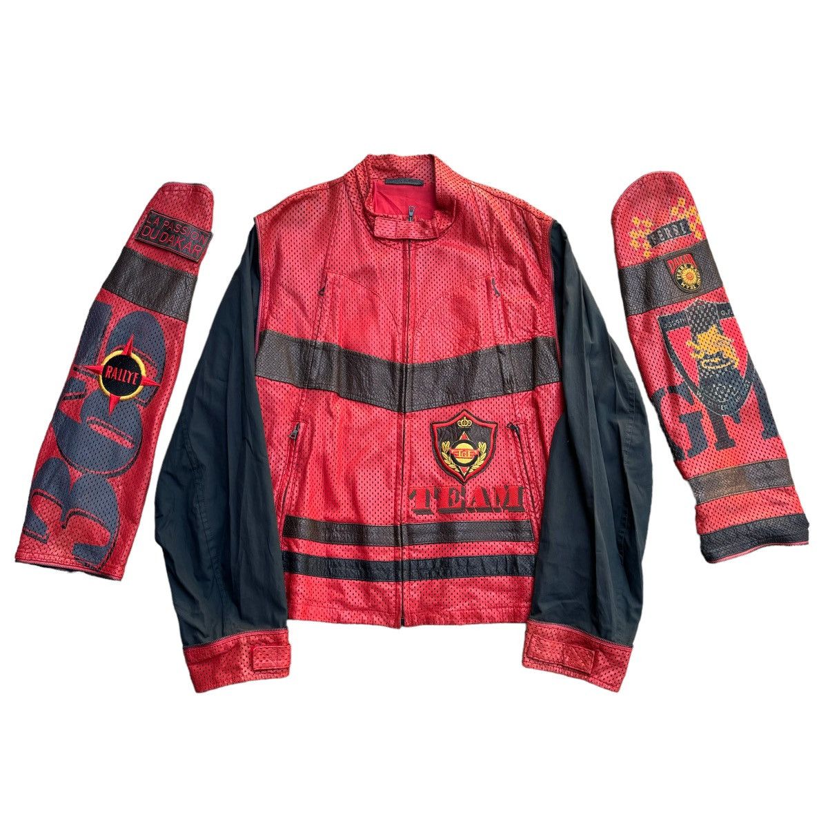 Gianfranco Ferre Ferre Racing Team Rally Dakar Leather Jacket Size US M / EU 48-50 / 2 - 16 Thumbnail