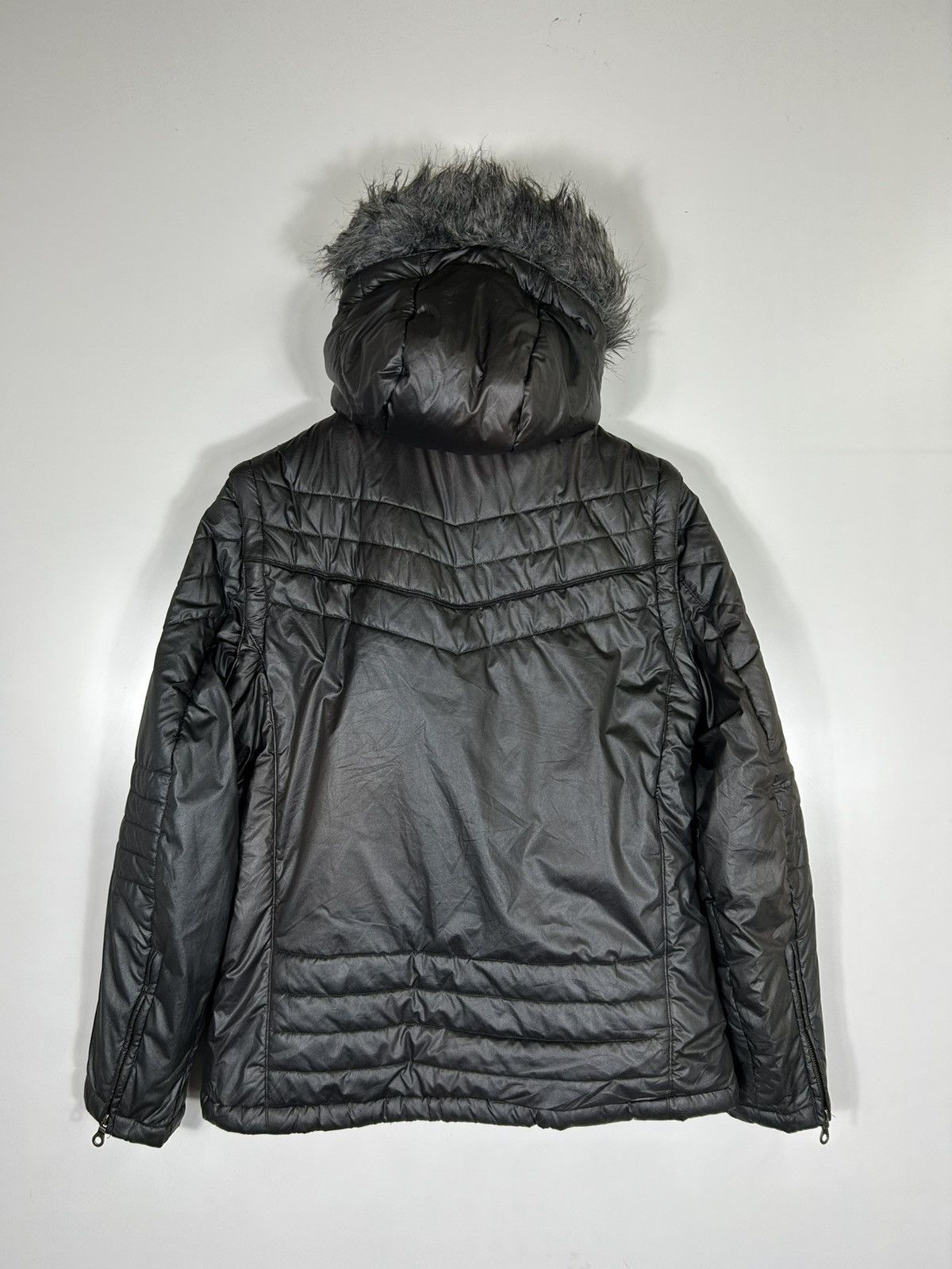 Mossimo Mossimo Vintage Black Puffer Jacket with Faux Fur Hood Size US M / EU 48-50 / 2 - 14 Thumbnail