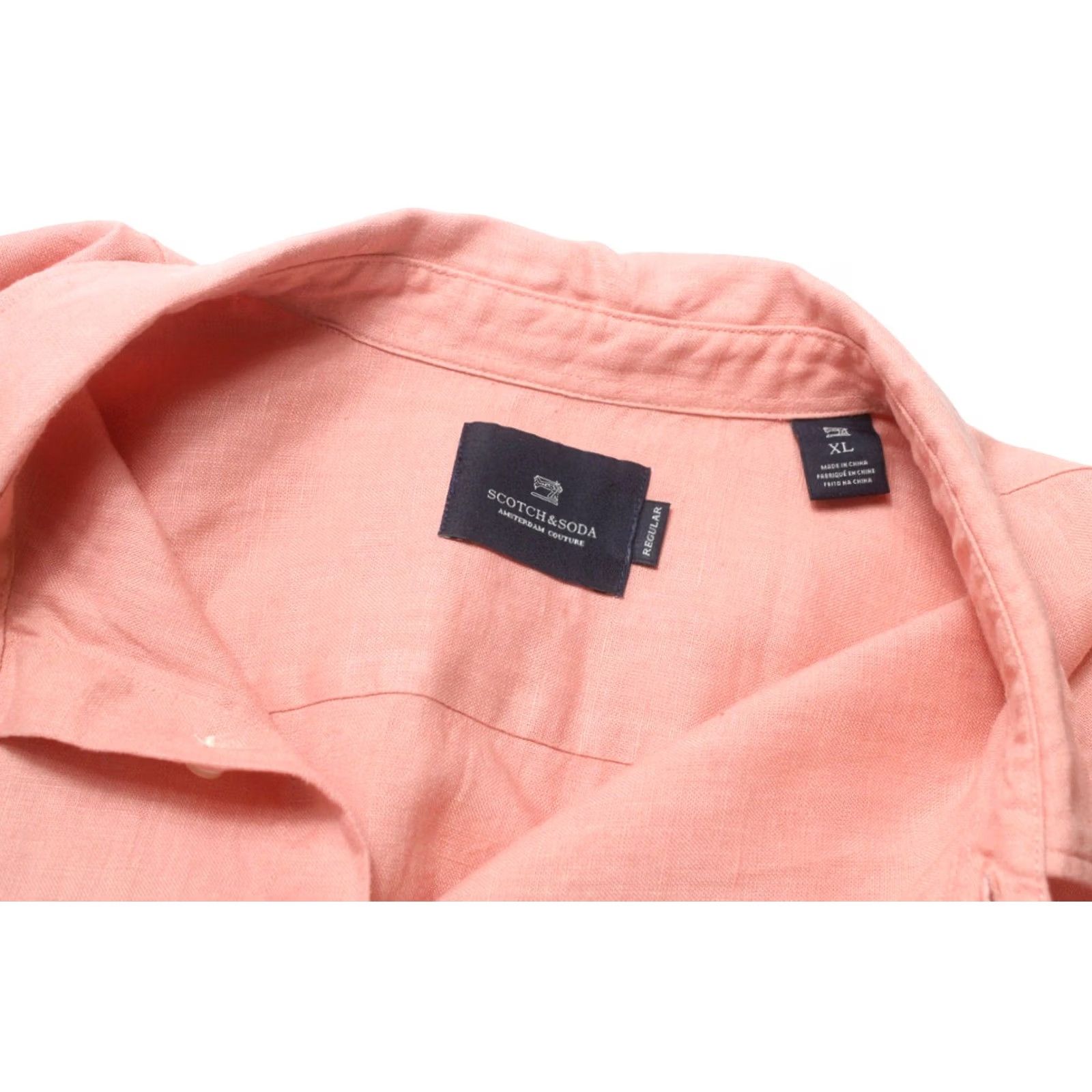 Scotch & Soda SCOTCH & SODA Regular Shirt Men's XL Casual Linen Spread Neck Button Up Size US XL / EU 56 / 4 - 4 Thumbnail