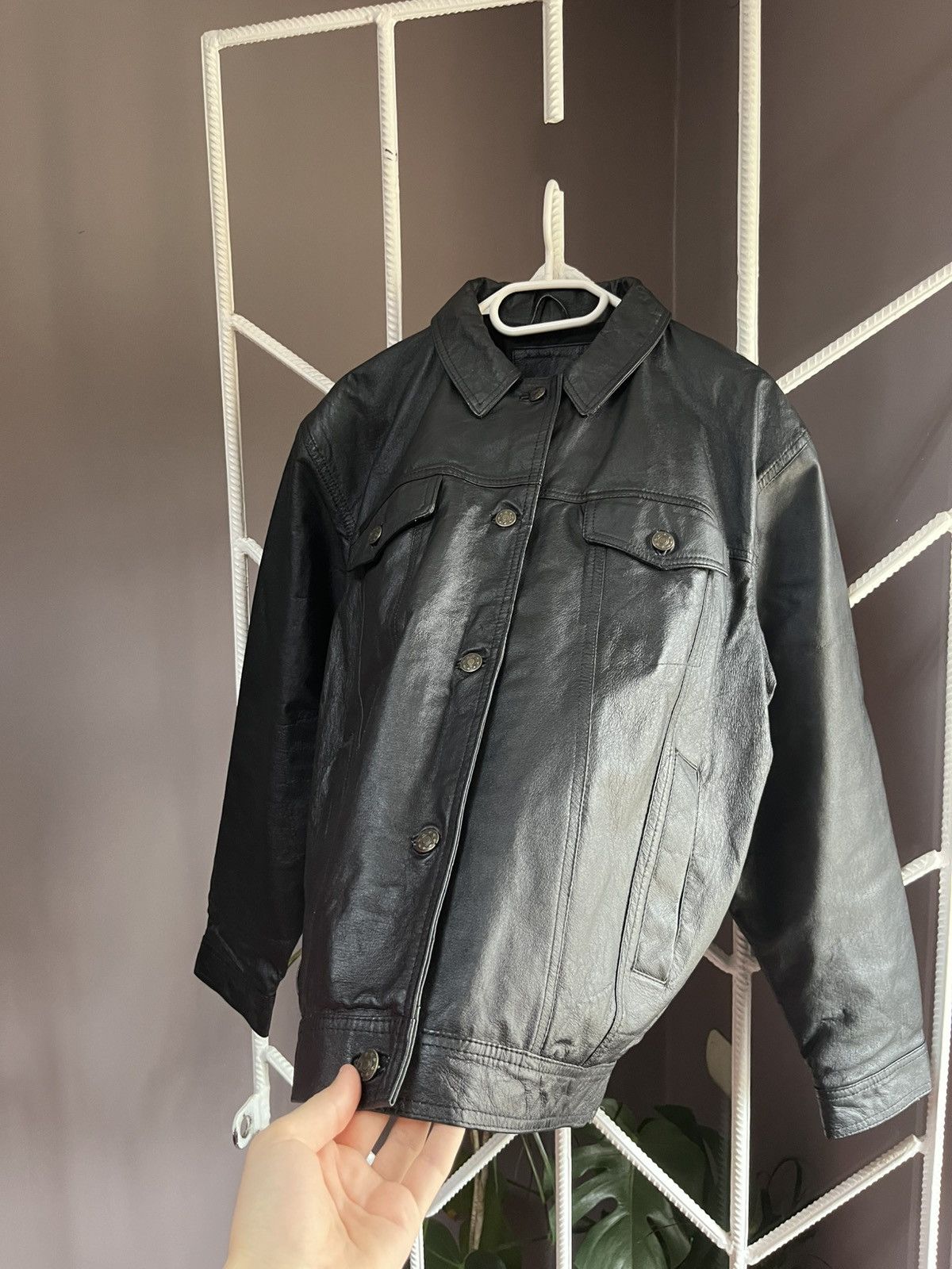 Genuine Leather × Leather Vintage Y2K Leather Jacket Size US M / EU 48-50 / 2 - 2 Thumbnail