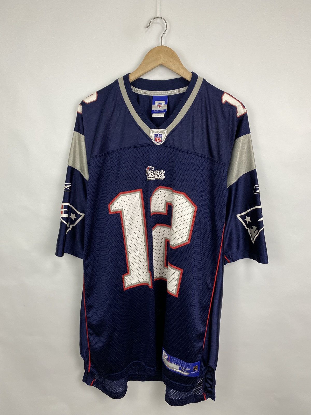 Reebok 🇺🇸 Vintage 90s NFL Patriots Reebok Brady Football Jersey Y2K Size US XL / EU 56 / 4 - 3 Thumbnail