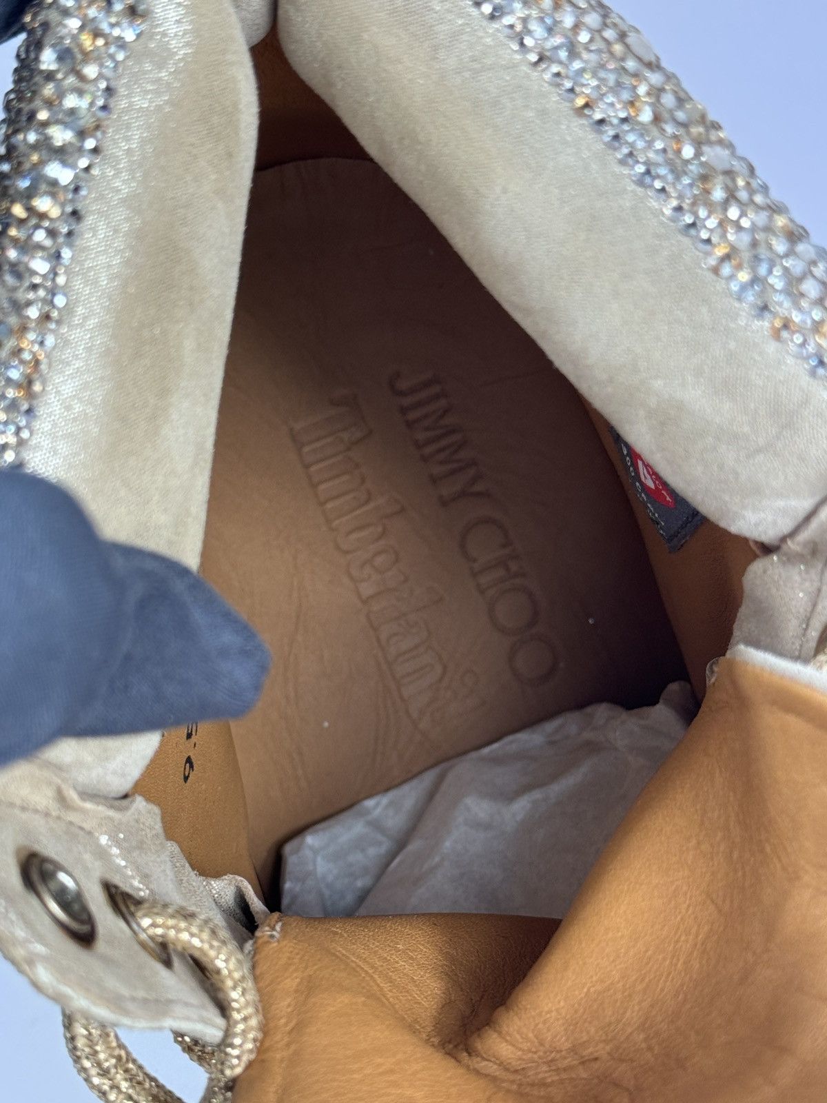 Jimmy Choo 6” ALL-OVER SWAROVSKI CRYSTAL EMBELLISHMENT HIGH-TOP BOOTS Size US 9.5 / EU 42-43 - 12 Thumbnail