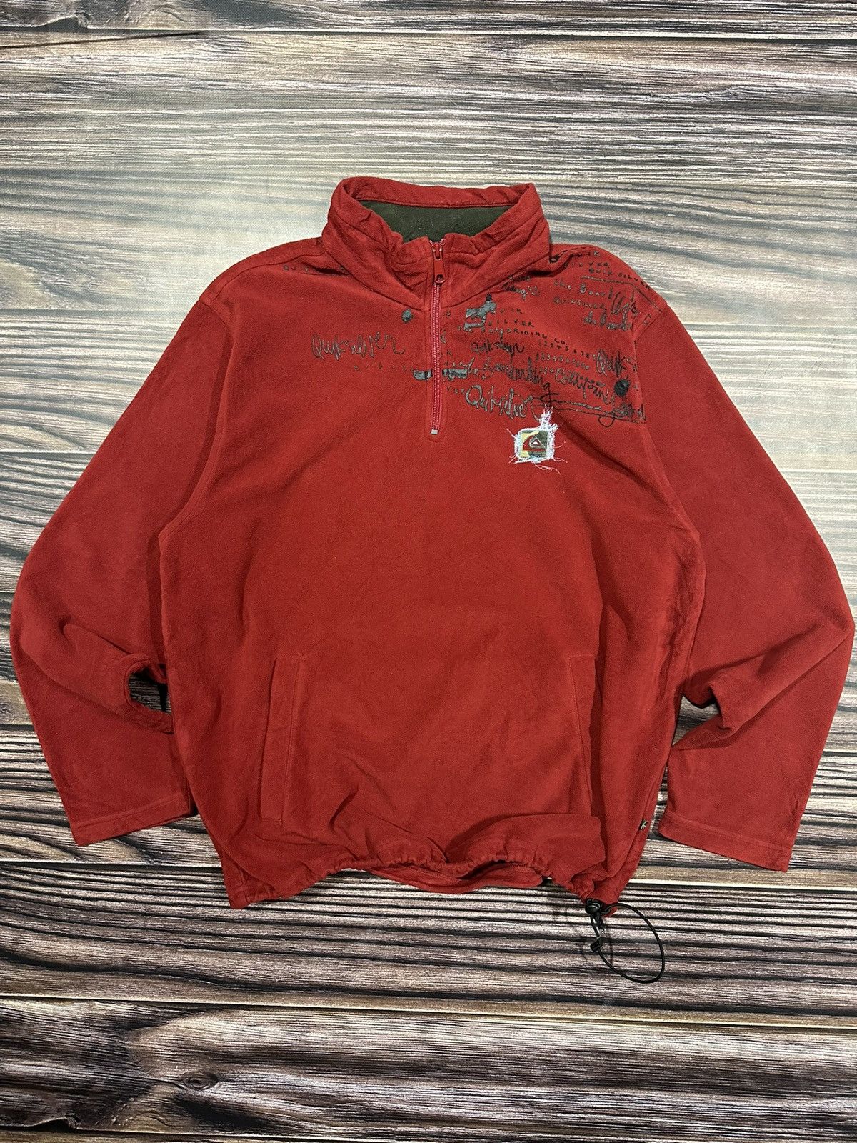 image of Vintage Fleece Quiksilver in Red, Men's (Size XL)
