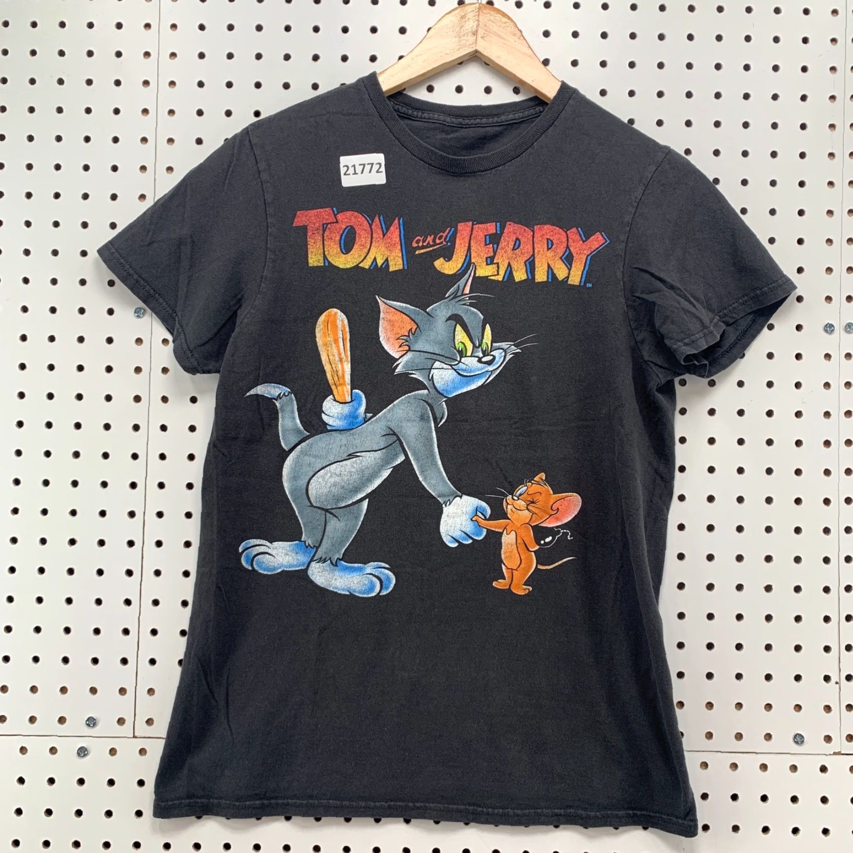 Vintage Tom And Jerry Shirt Black Womens Medium 17x25 Cartoon Tee Short Sleeve Size M / US 6-8 / IT 42-44 - 7 Thumbnail