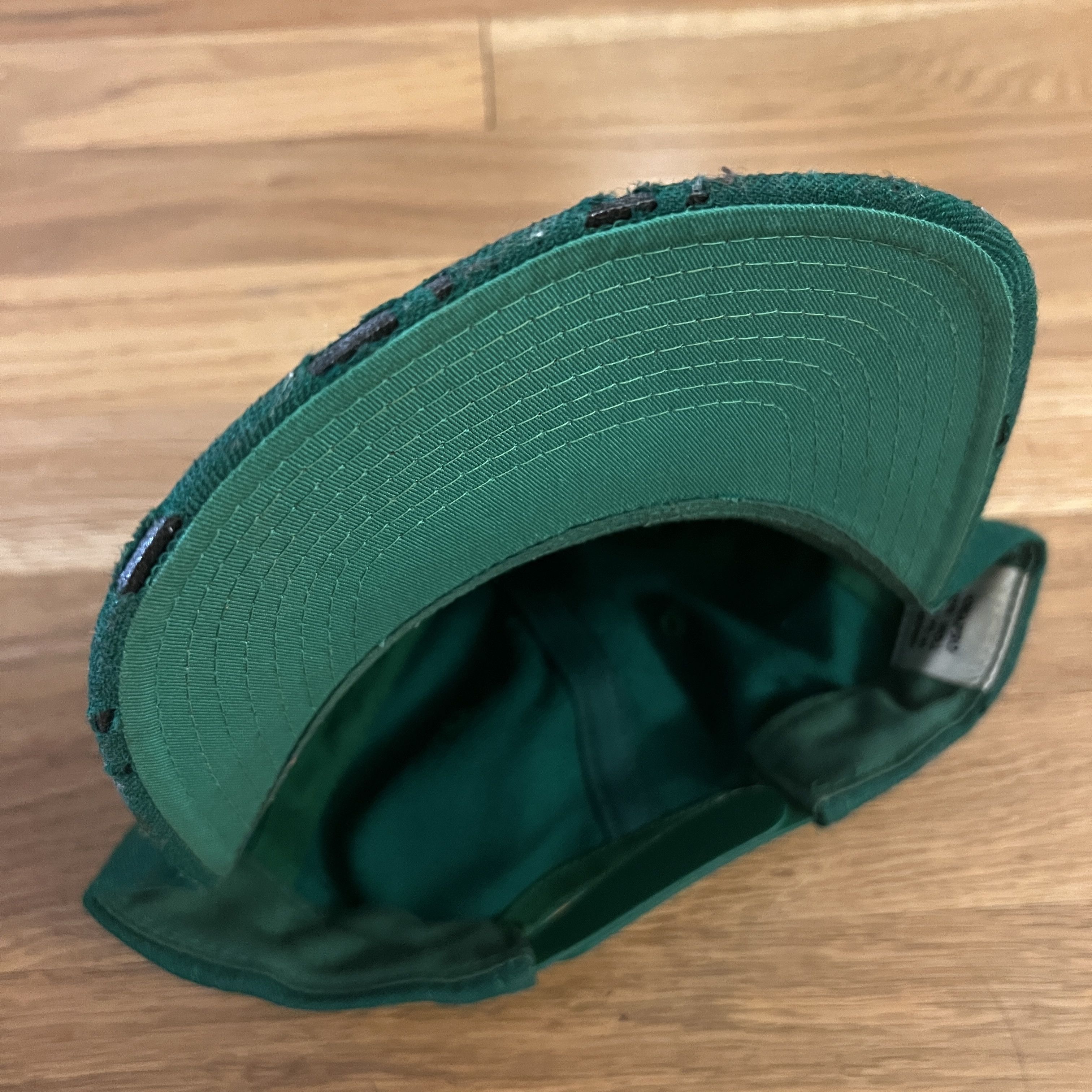 Other Vintage Kikwear Y2K 90s Skater Green Wool Snapback Hat Cap Size ONE SIZE - 7 Thumbnail
