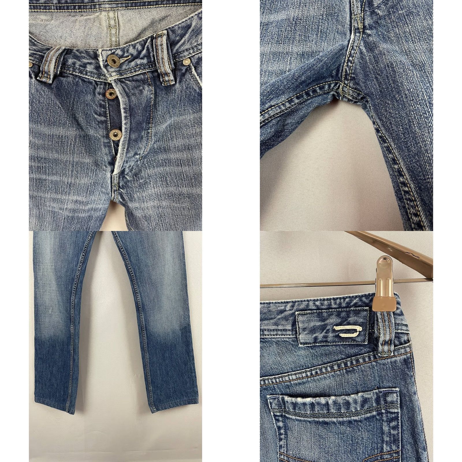 Diesel Diesel Jeans ZAVOR Mens Denim 29 Blue Cotton Straight Leg 5-Pocket Design Size US 29 - 8 Thumbnail