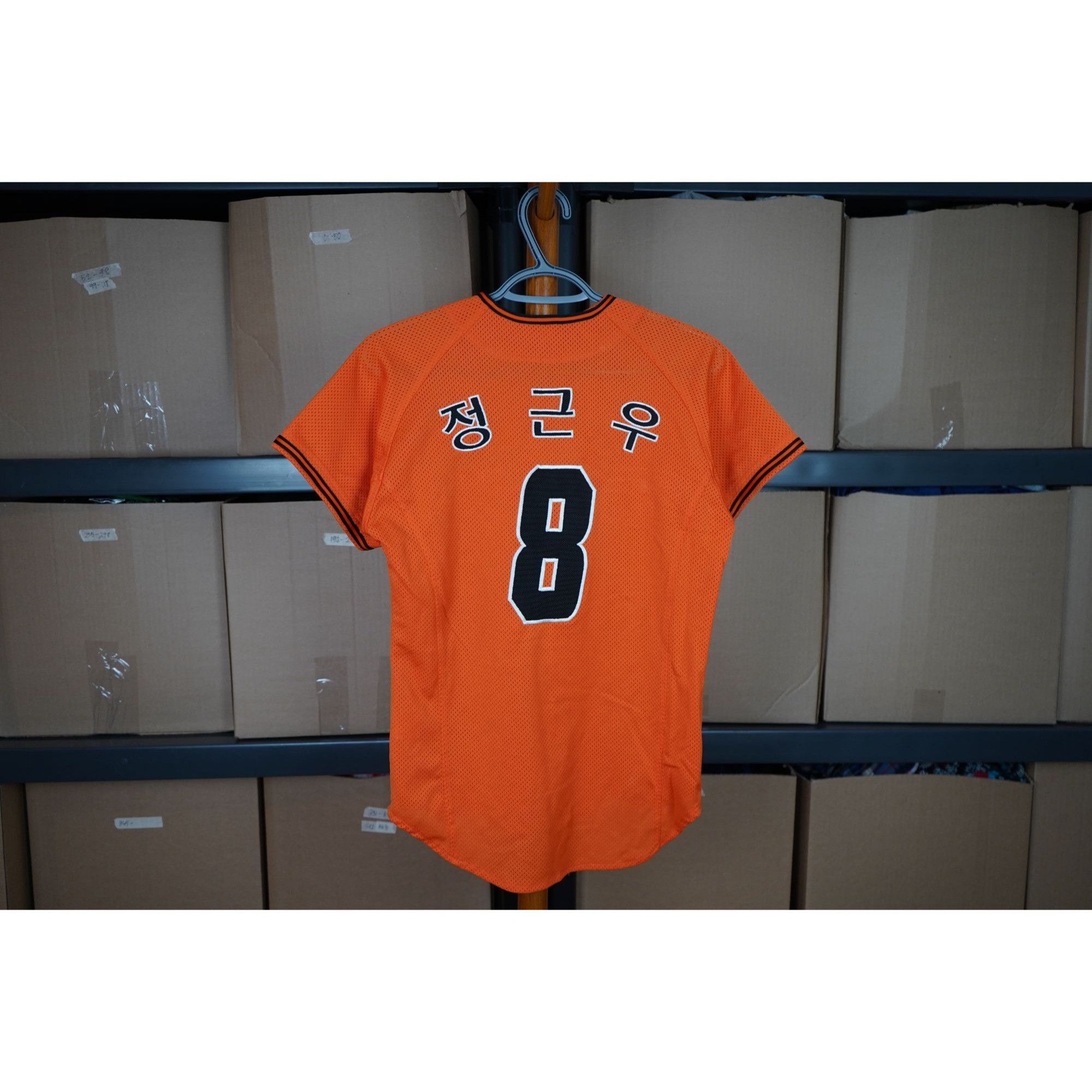 Vintage 90s Hanwha Eagles Orange Baseball Jersey Women's S #401 Size S / US 4 / IT 40 - 2 Thumbnail