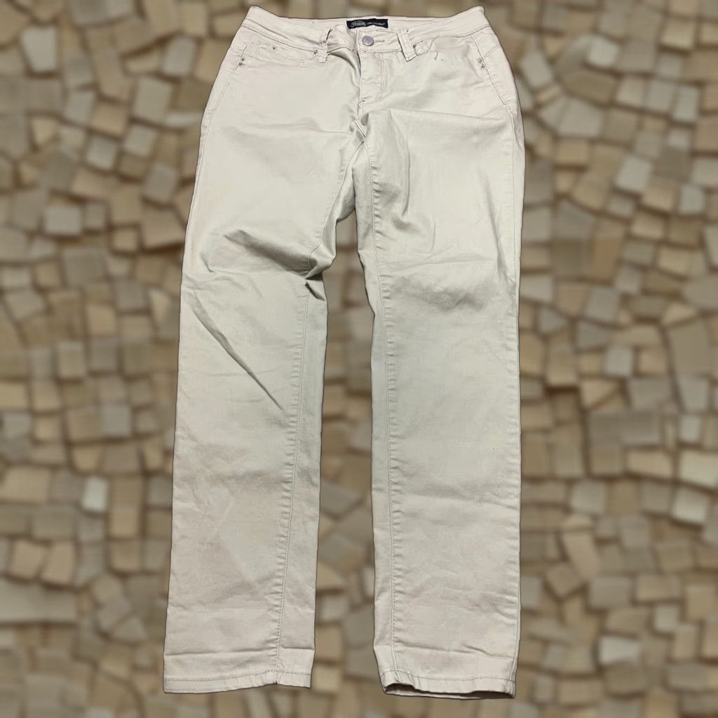 Vintage WannaBettaButt Jeans Women’s 8 Tan Skinny Pockets Straight Leg Vintage: No Size 30" / US 8 / IT 44 - 1 Thumbnail