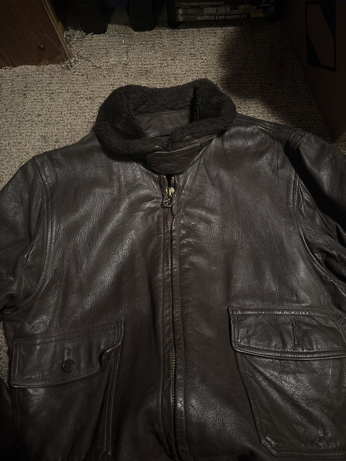Other Vintage US NavyG-1 Flight Jacket Goatskin Size 46 Size US XL / EU 56 / 4 - 10 Thumbnail