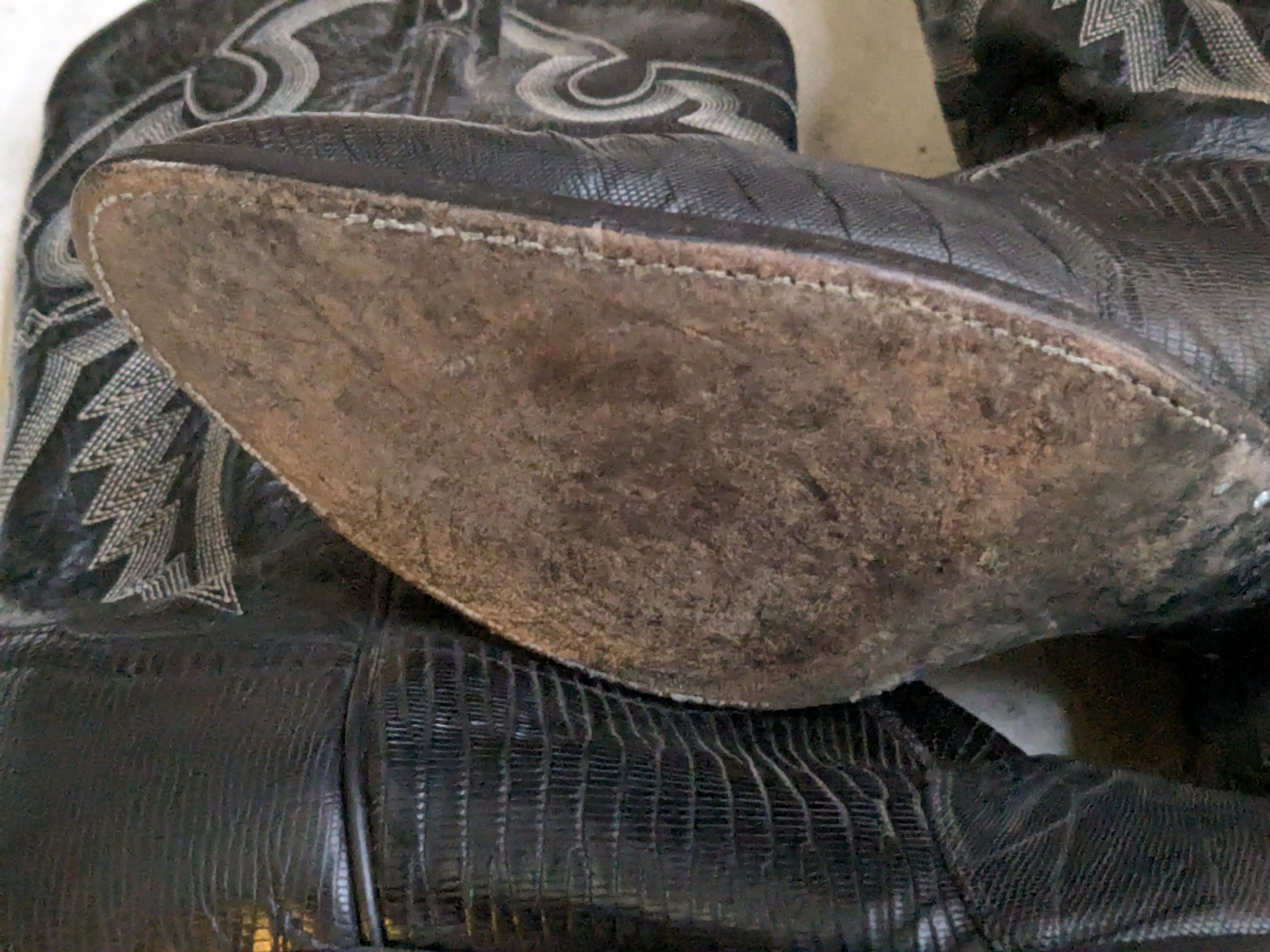 Tony Lama Tony Lama Cowboy Boots Black Lizard Leather 9 EE Wide Size US 9 / EU 42 - 13 Thumbnail