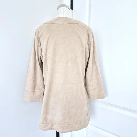 Gretchen Scott Tuffso Faux Suede 3/4 Sleeve Split V-Neck Tunic NWOT Size S / US 4 / IT 40 - 5 Thumbnail