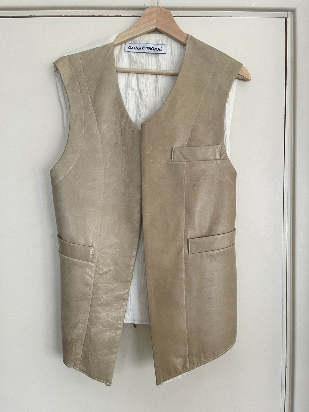 Other Olubiyi Thomas leather waistcoat vest Size 48S - 1 Thumbnail