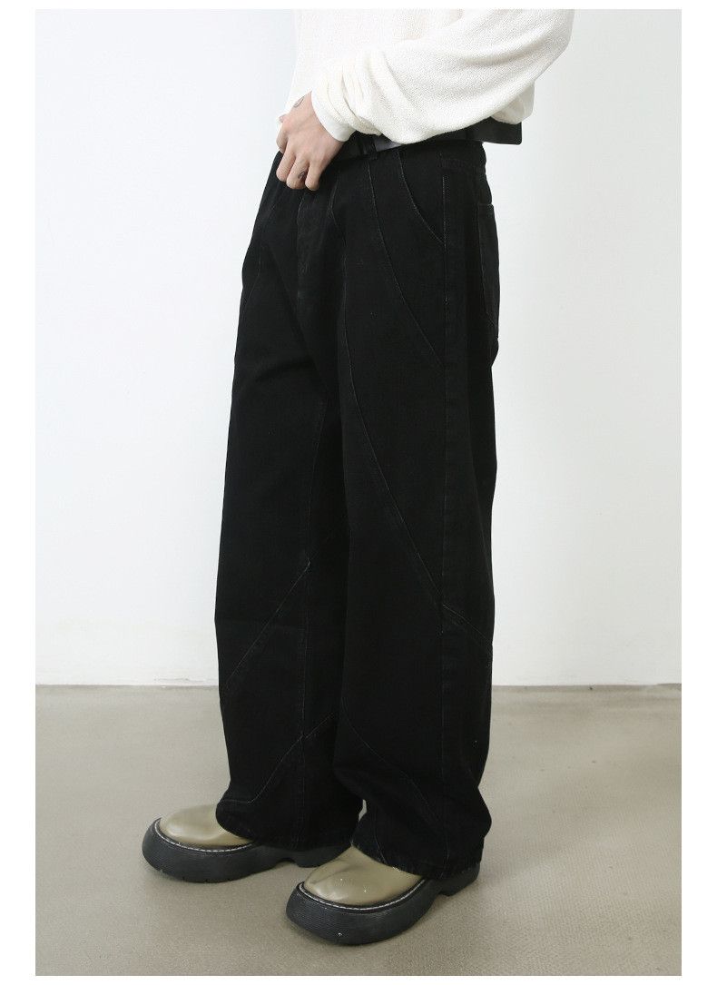 Japanese Brand × Vintage Japanese retro stitching loose wide-leg casual jeans for men Size US 32 / EU 48 - 5 Thumbnail