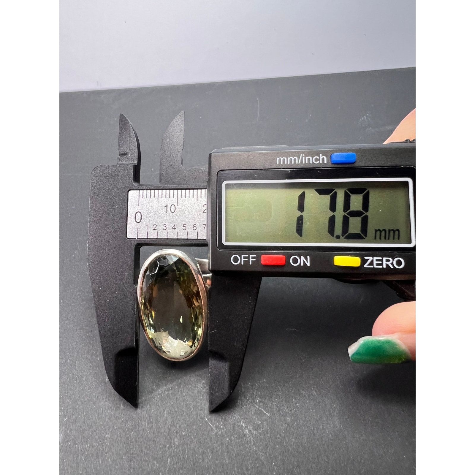 Other NEW oval cut prasiolite gemstone 925 silver ring size 9 Size ONE SIZE - 2 Thumbnail
