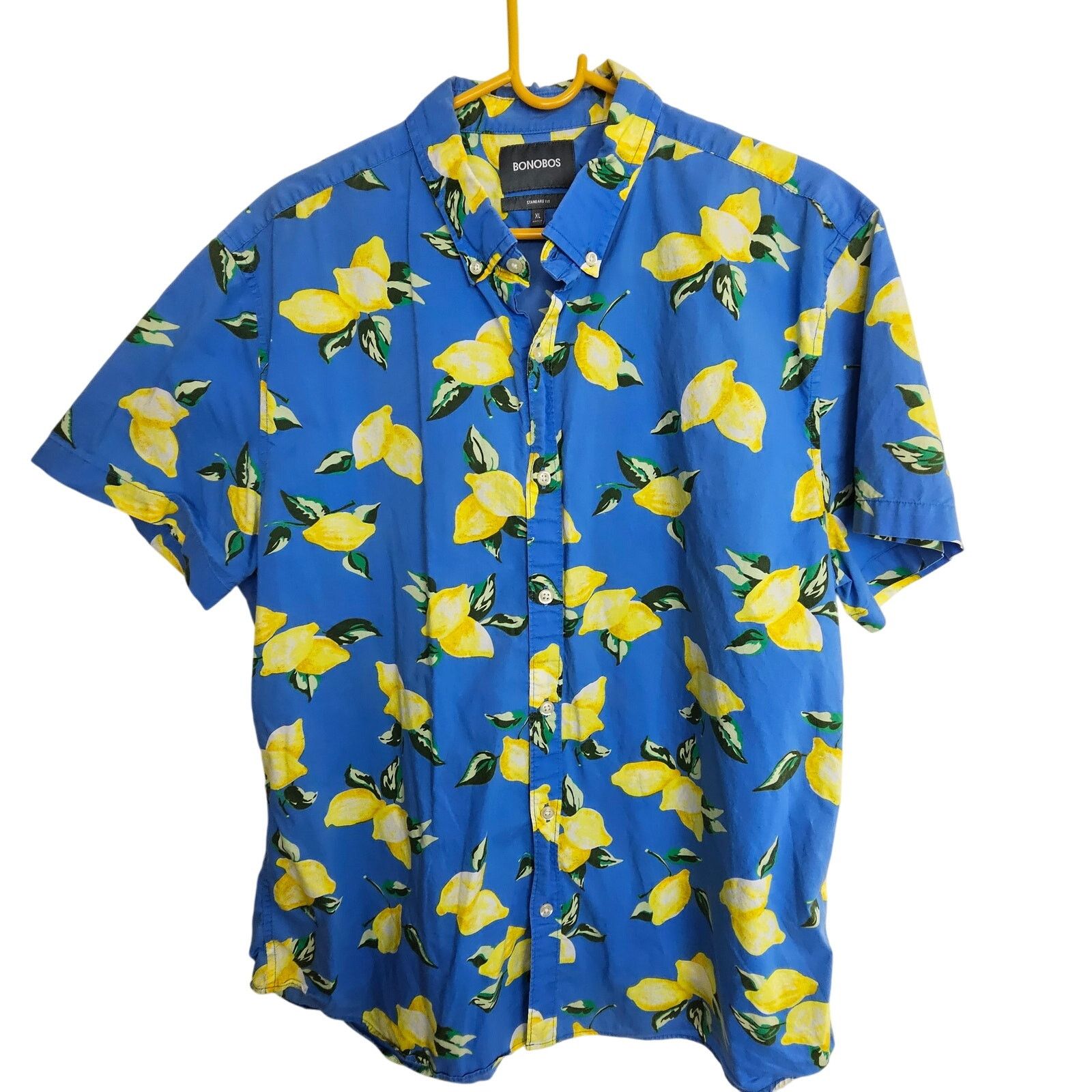 Bonobos Bonobos Tropical Lemon Fruit Print Shirt XL Vacation Resort Size US XL / EU 56 / 4 - 1 Thumbnail