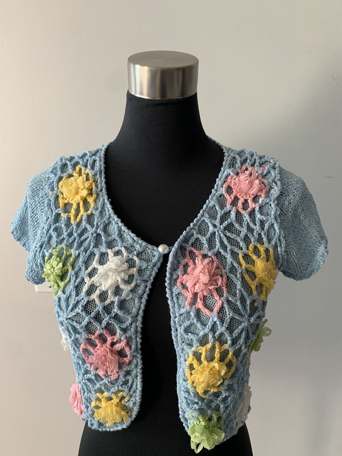 Vintage Vintage 90s y2k Hand Stitched Crochet Top Size S / US 4 / IT 40 - 12 Thumbnail