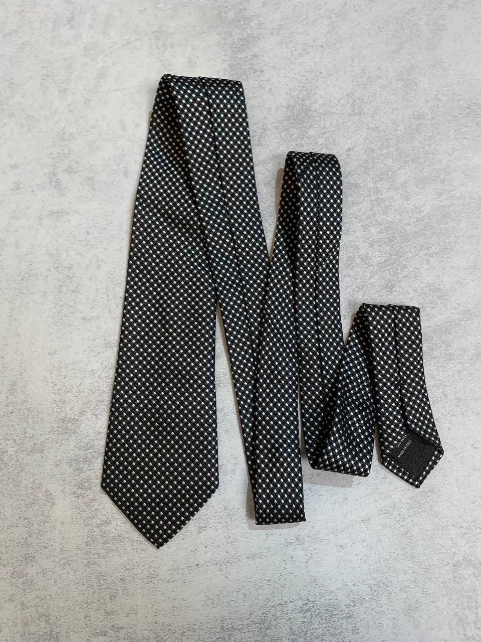 Canali CANALI Black White Elegant Silk Mens Tie Size ONE SIZE - 4 Thumbnail