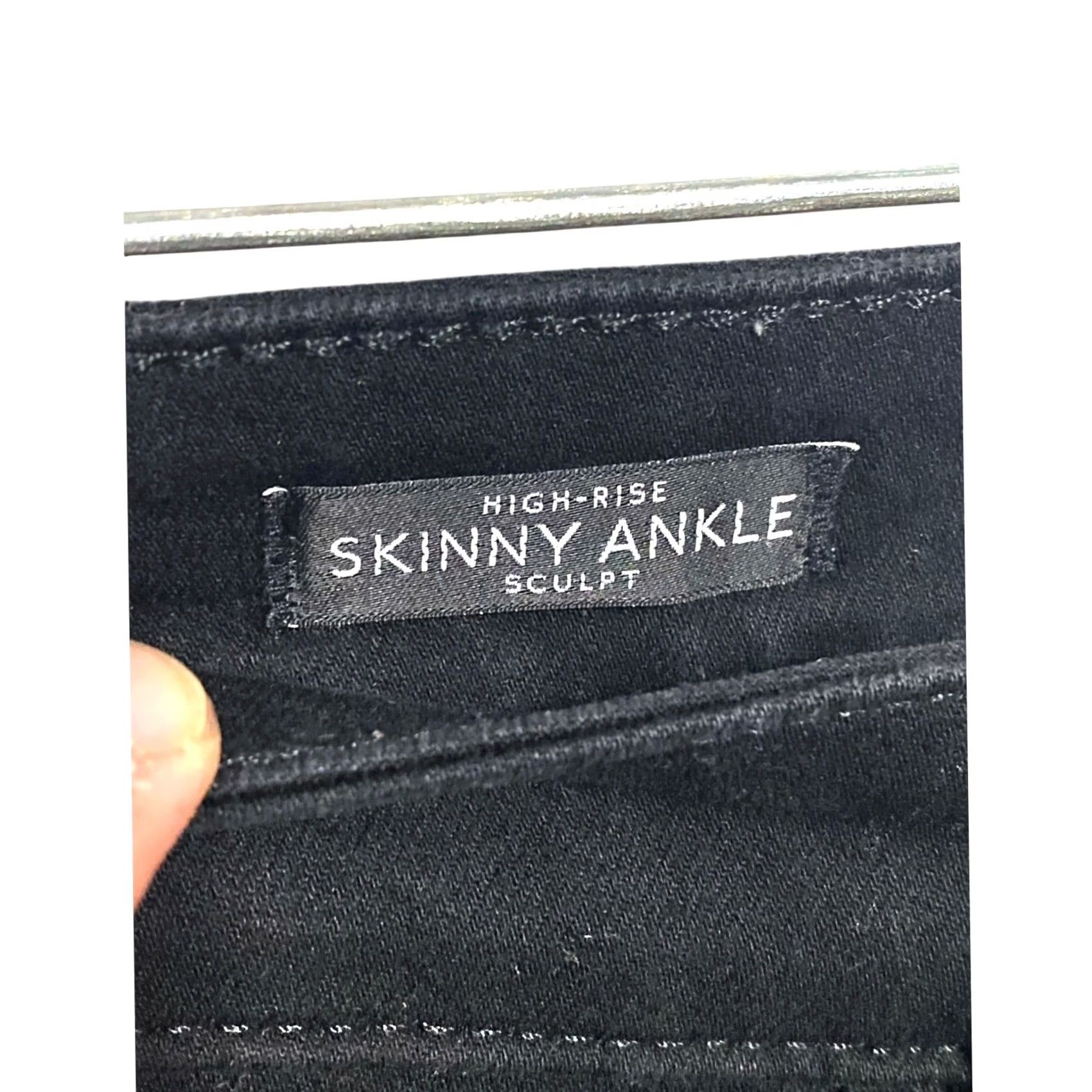 White House Black Market VINTAGE White House Black Market High Rise Skinny Ankle Sculpt Black Jeans 6 Stretch Women's Jeans Size 28" / US 6 / IT 42 - 6 Thumbnail