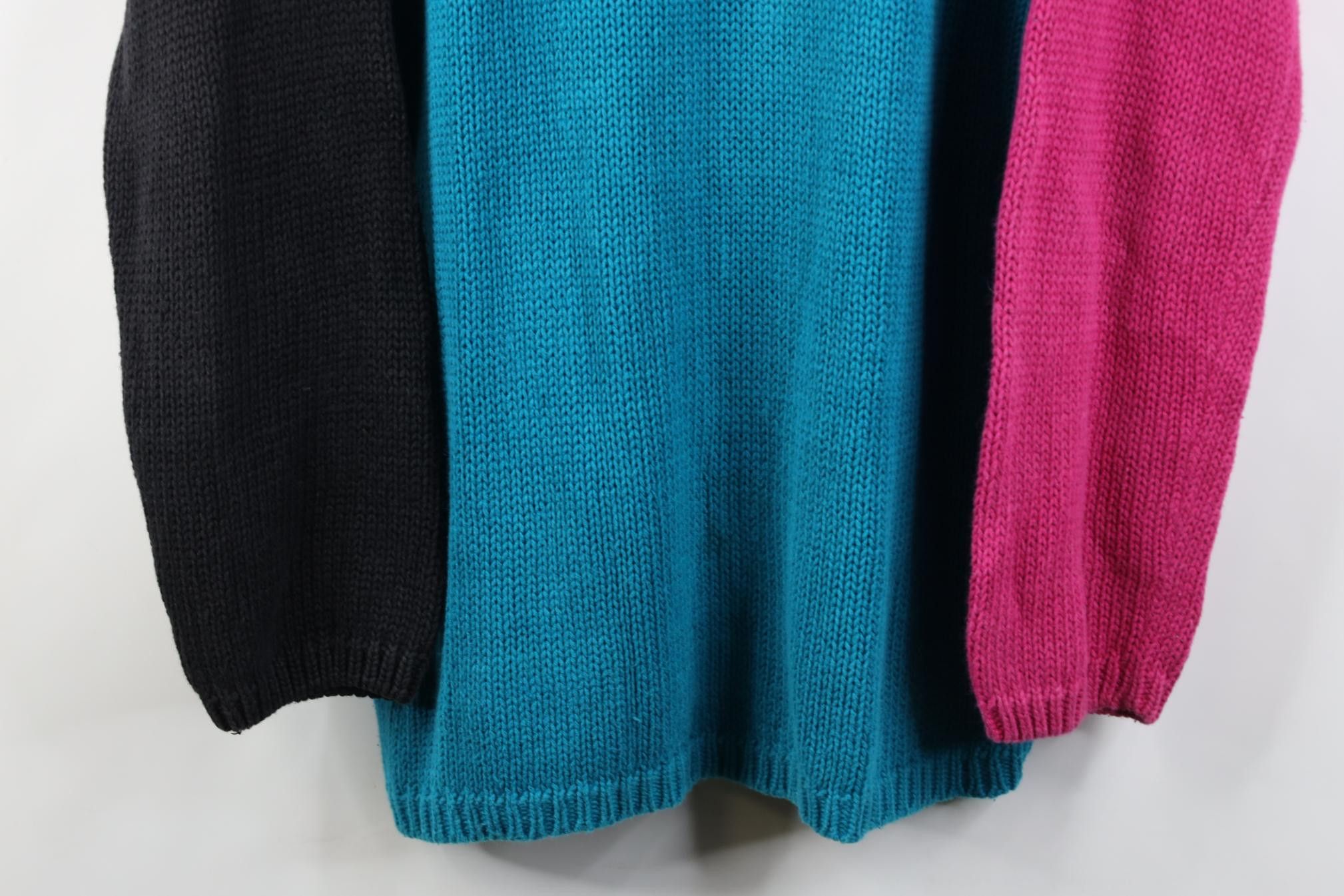Vintage Vintage 90s Streetwear Block Marled Knit Tunic Sweater Size L / US 10 / IT 46 - 3 Thumbnail