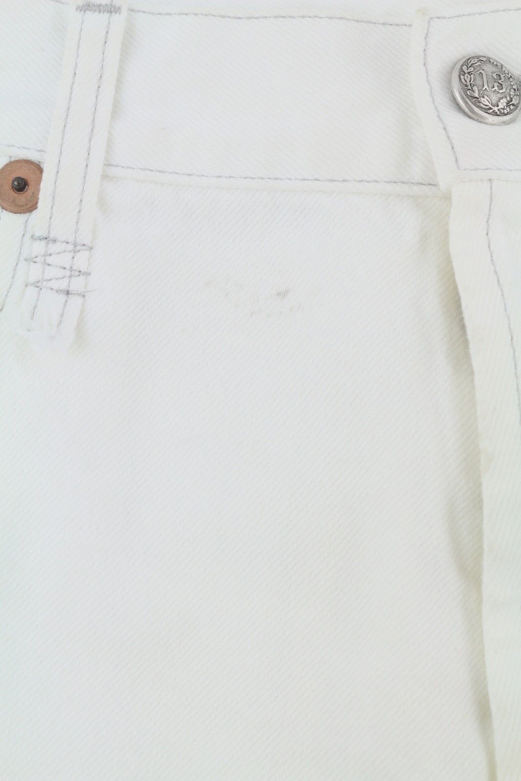 R13 MARKY DROP 27 Nico White Ripped Light Denim Shorts 86198 Size 27" / US 4 / IT 40 - 14 Thumbnail