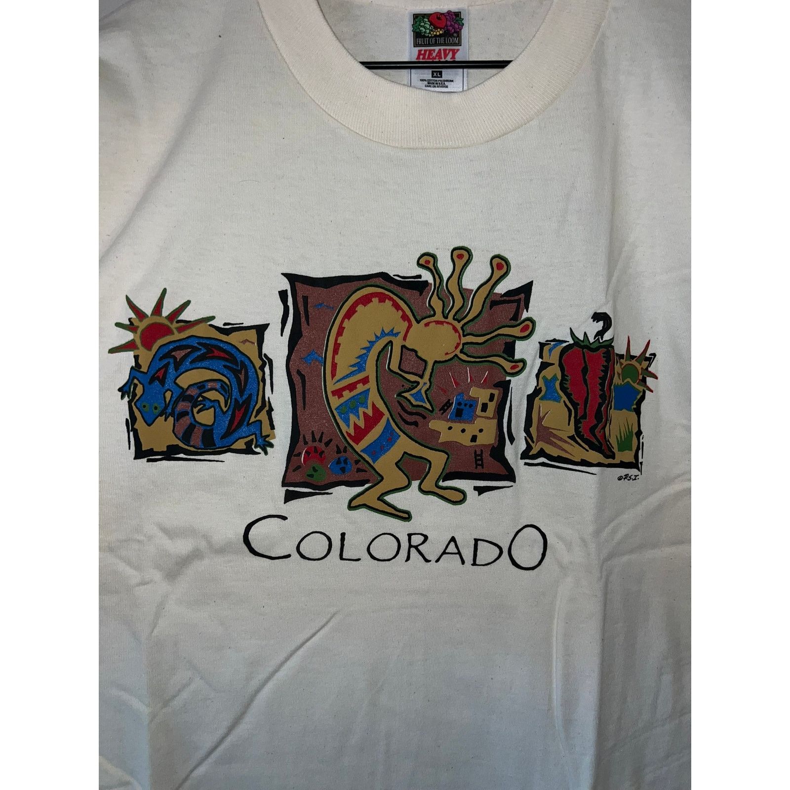 Fruit Of The Loom Vintage Native American Shirt Kokopelli Tee VTG 90s VTG XL Size US XL / EU 56 / 4 - 5 Thumbnail