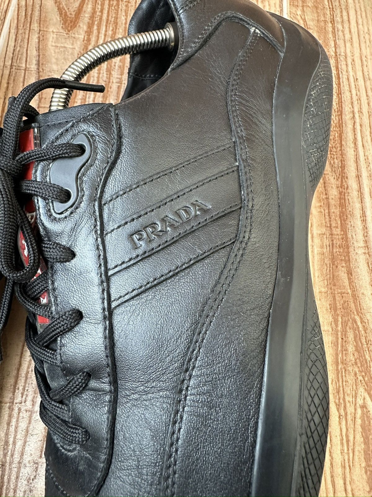 Prada PRADA Americas Cup Black Sneaks DNC096 Size US 10.5 / EU 43-44 - 11 Thumbnail