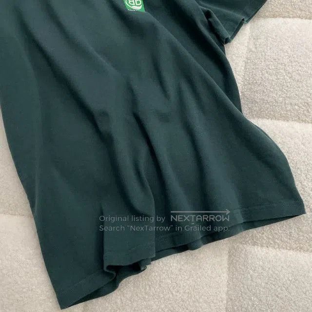 Balenciaga Balenciaga Green Double B Leaf Printed Short Sleeve T-shir Size US L / EU 52-54 / 3 - 5 Thumbnail