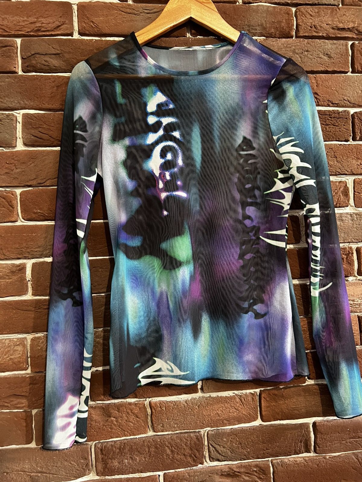 Jean Paul Gaultier Rare Vintage Psychodelic Y2K Mesh top like jean paul gaultie Size S / US 4 / IT 40 - 3 Thumbnail