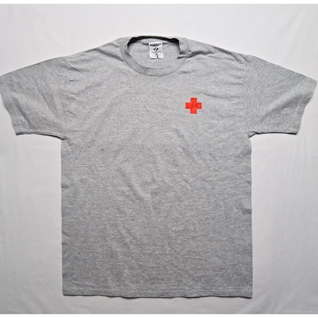 Jerzees Vintage Red Cross Shirt Jerzees Graphic Gray Mens XL Tee 90s Size US XL / EU 56 / 4 - 1 Thumbnail