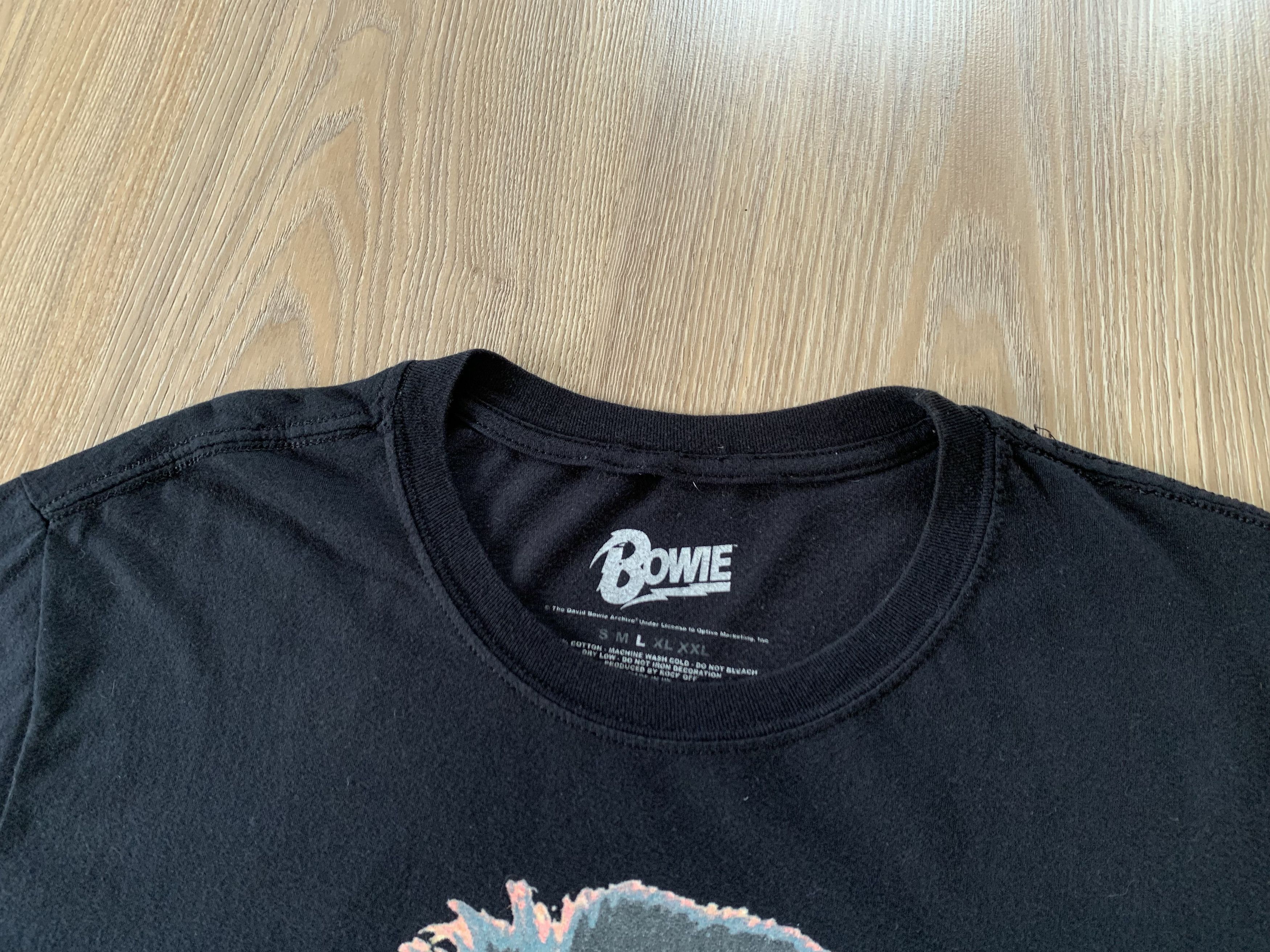 Band Tees × Vintage David Bowie Black Cotton Big Print T-Shirt Size US L / EU 52-54 / 3 - 5 Thumbnail