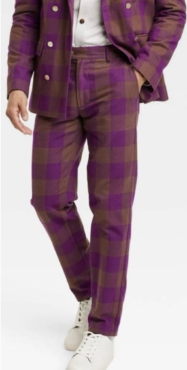 Designer × Other Houston White Gingham Checkered Pants 34x32 Size US 34 / EU 50 - 2 Thumbnail