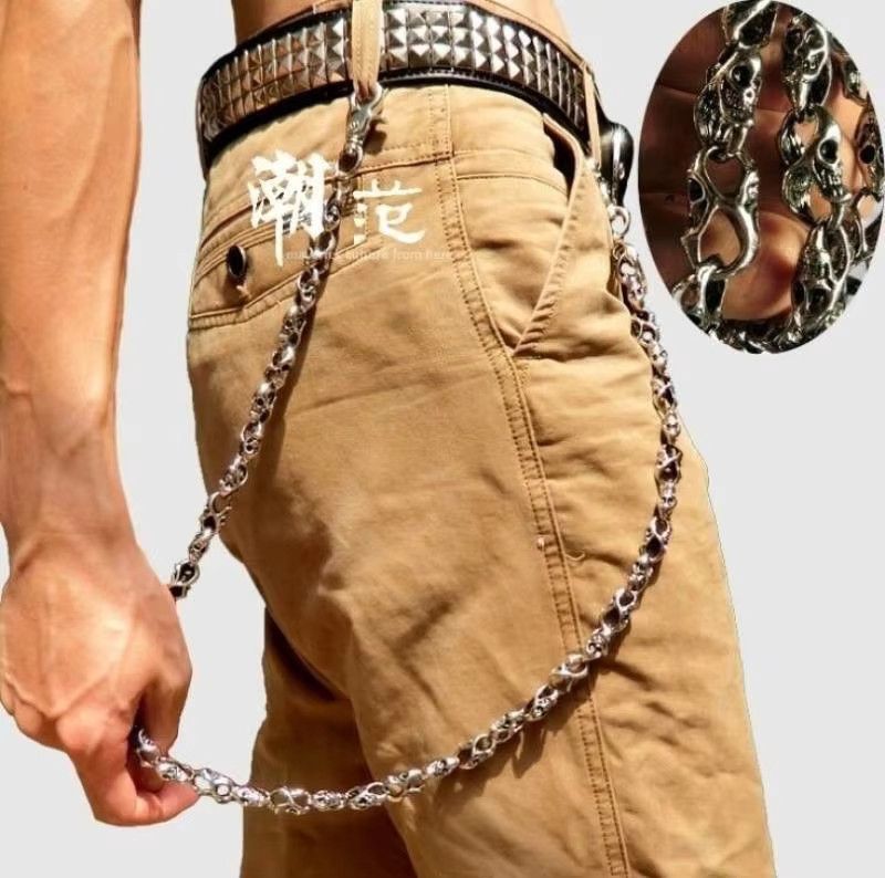 Jewelry Skulls KeyChain Jean Biker Wallet Belt Chain Size ONE SIZE - 1 Thumbnail