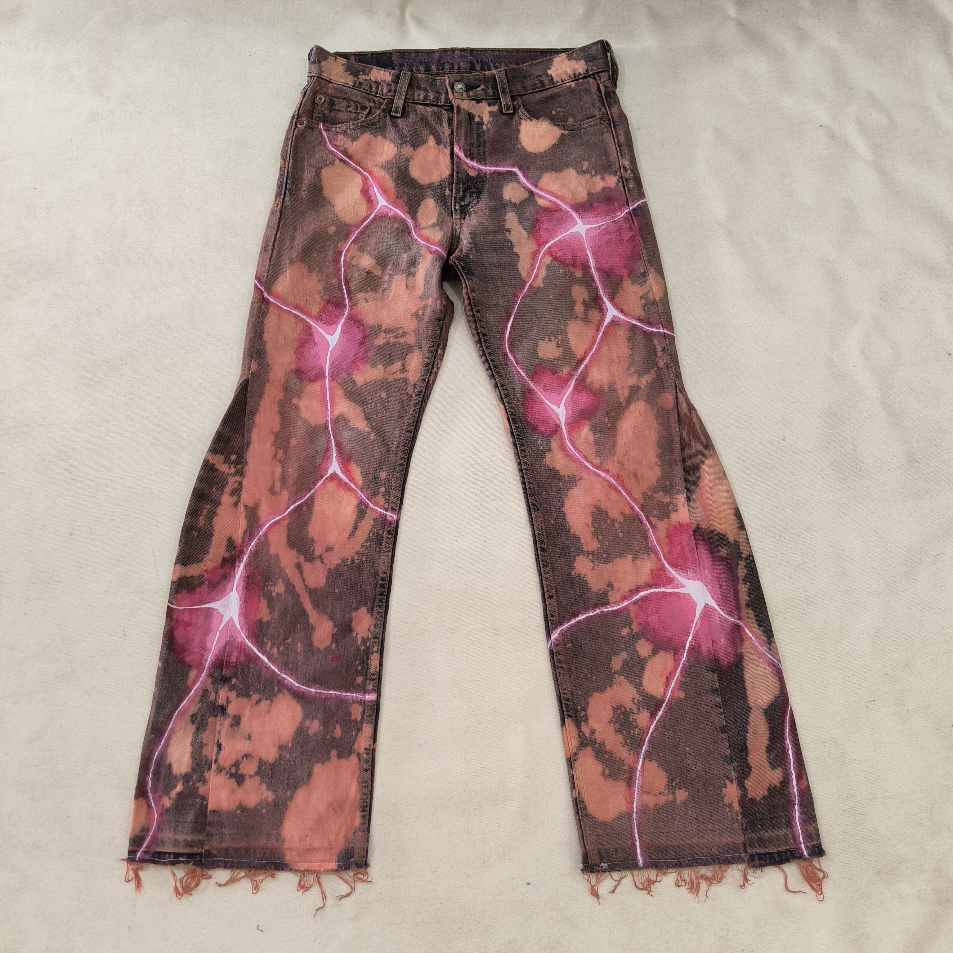If Six Was Nine × Levi's Custom vintage levis flared red lighting jeans Size US 31 - 1 Thumbnail