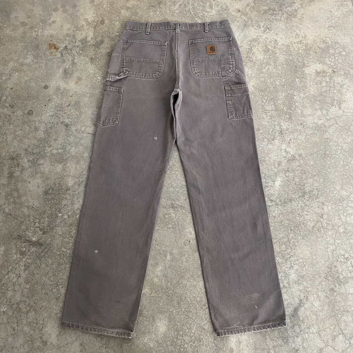 Carhartt Vintage Carhartt Faded Charcoal Grey Ripped Carpenter Pants Size US 34 / EU 50 - 13 Thumbnail