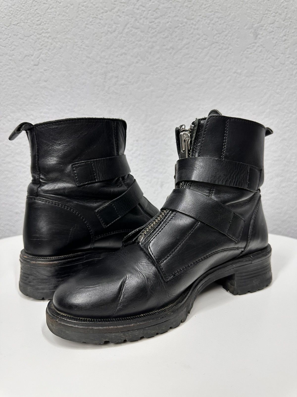 A.S.98 Metal Zip A.S. 98 Leather Boots Vintage High Rick Owen Style Size US 8 / IT 38 - 10 Thumbnail