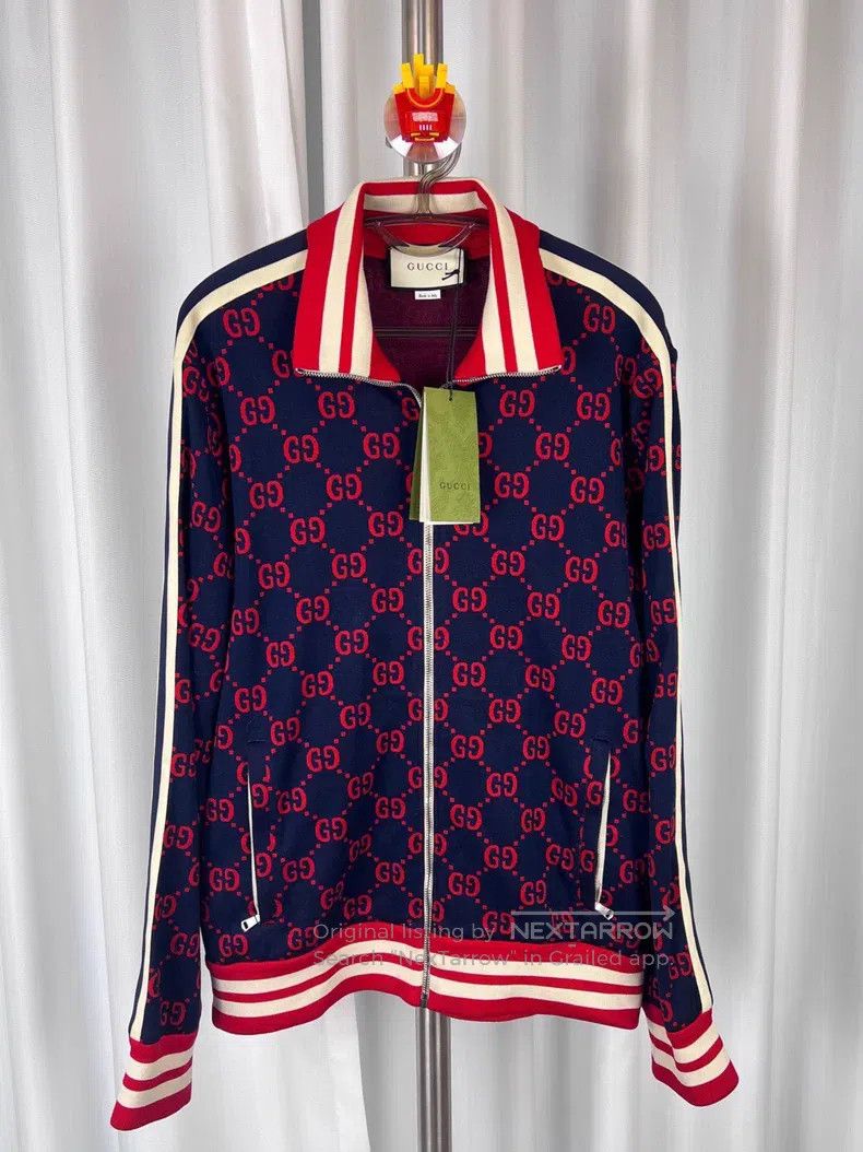 Gucci Gucci Red full print gg jacket school uniform jacket Size US XL / EU 56 / 4 - 1 Thumbnail