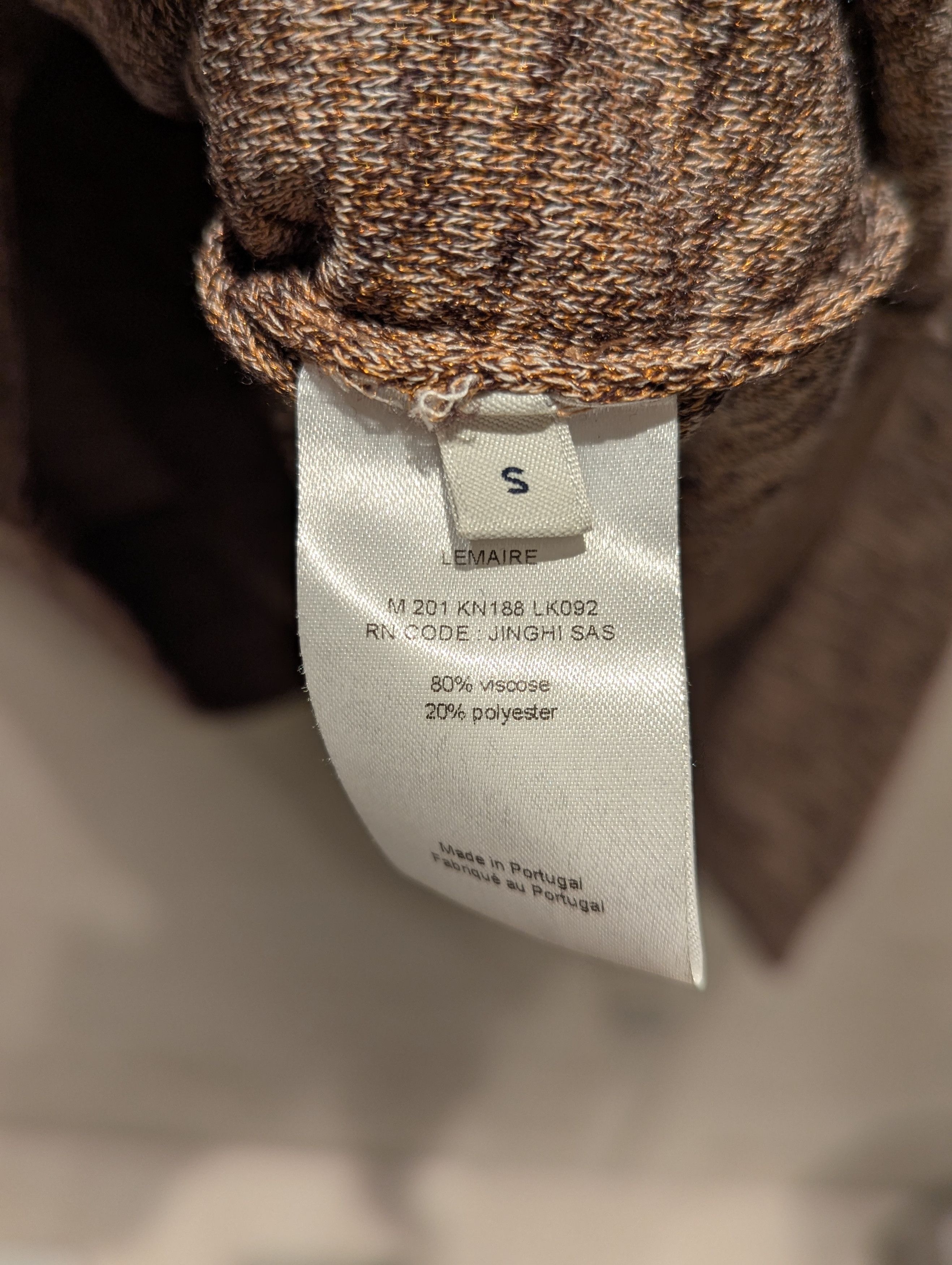 Lemaire Gold Viscose Blend Pullover Size US S / EU 44-46 / 1 - 4 Thumbnail
