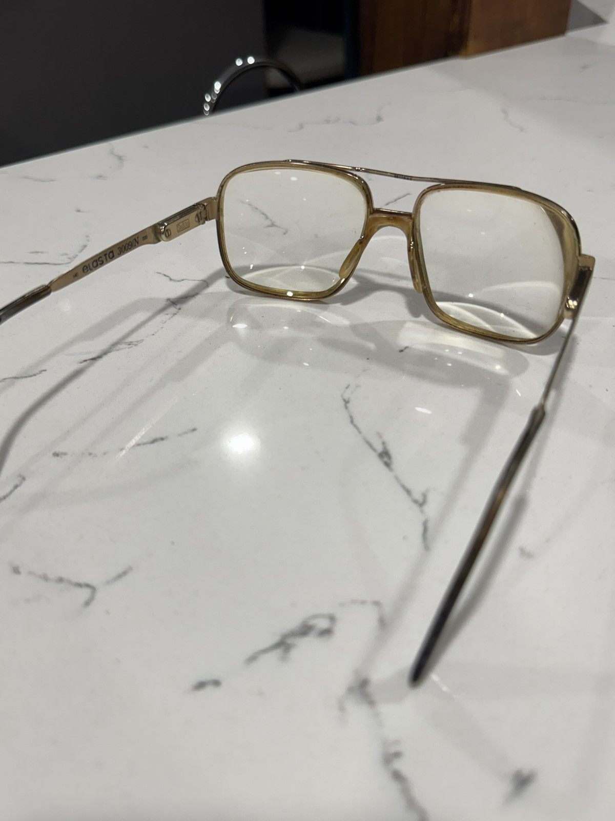 Safilo RARE Vintage AVIATORS by Safilo Elasta 3009 EYEGLASSES FRAME Size ONE SIZE - 15 Thumbnail
