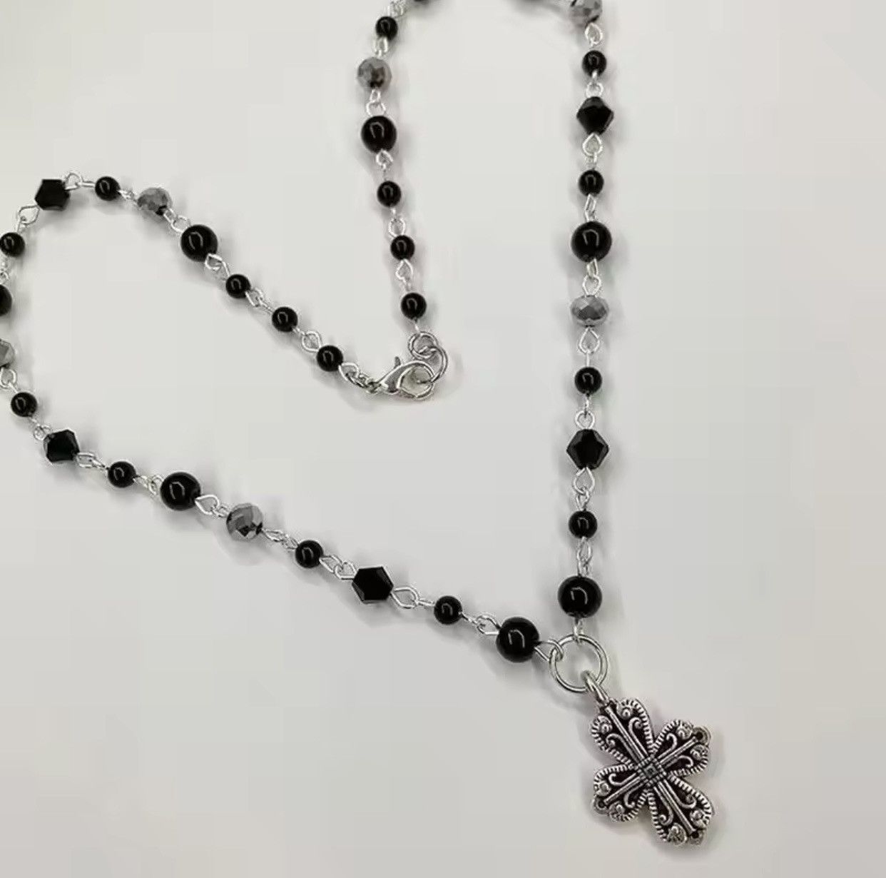 Jewelry × Vintage Gothic Cross Crystal Necklace Size ONE SIZE - 2 Thumbnail