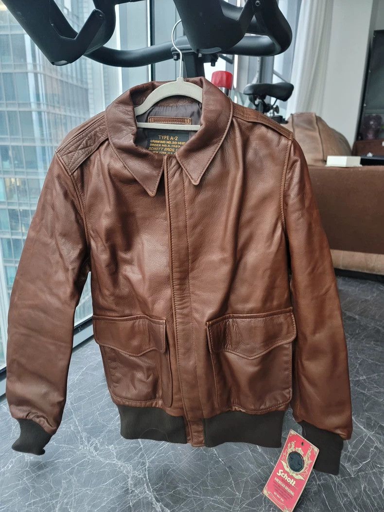 Other Schott Calfskin slim fit flight jacket Size US XS / EU 42 / 0 - 1 Thumbnail