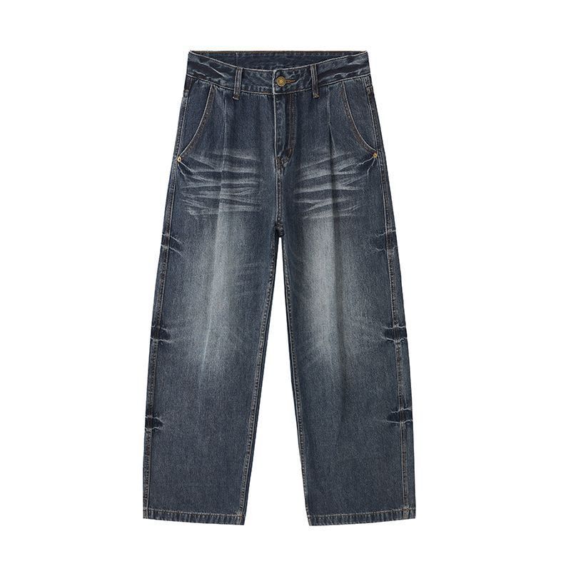 Vintage Men's Retro Loose Curved Wash Straight Leg Baggy Jeans Size US 32 / EU 48 - 4 Thumbnail