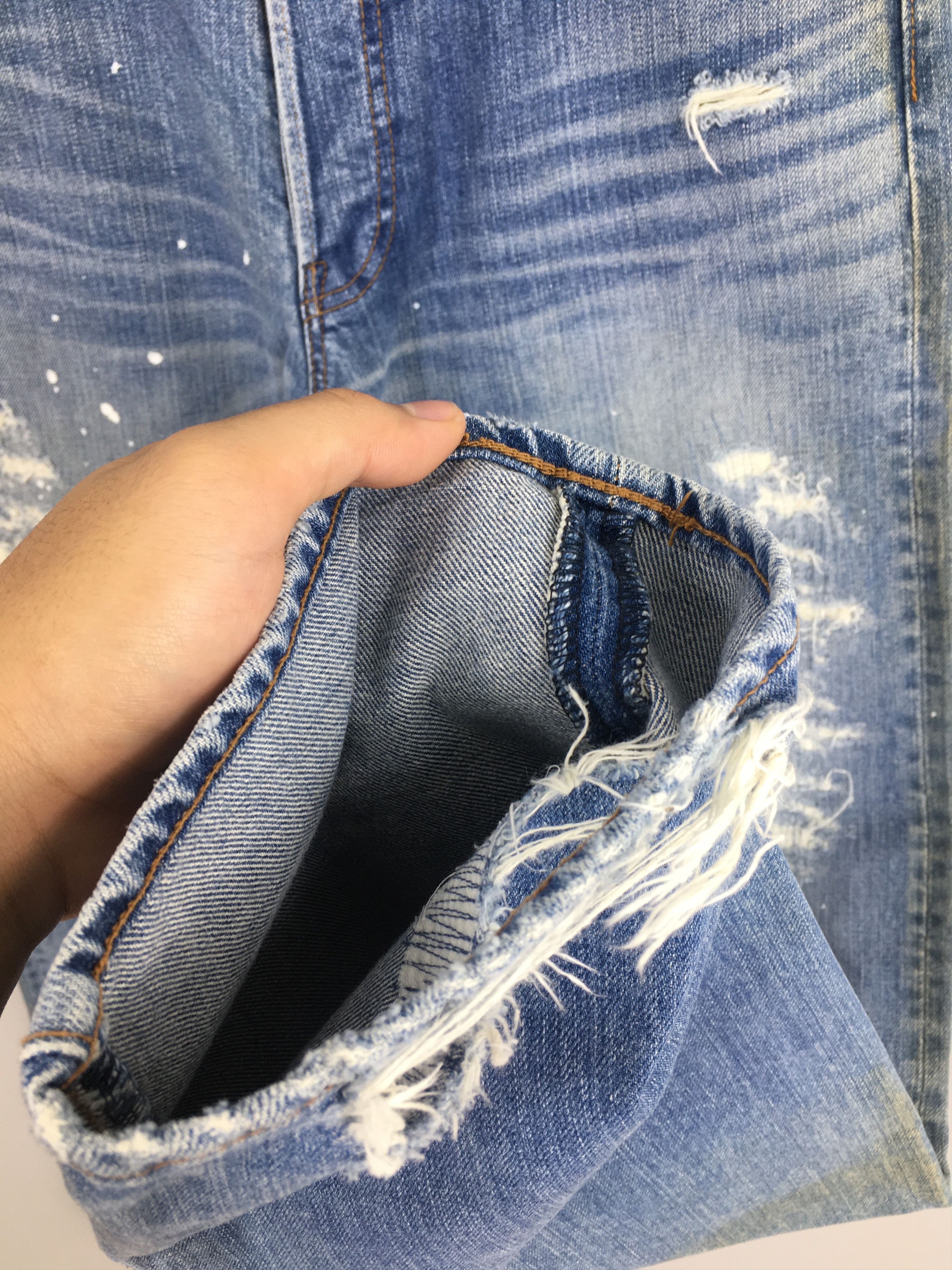 Eternal Size 31x31.5 Vintage Eternal Low Rise Distressed Jeans S551 Size US 31 - 4 Thumbnail