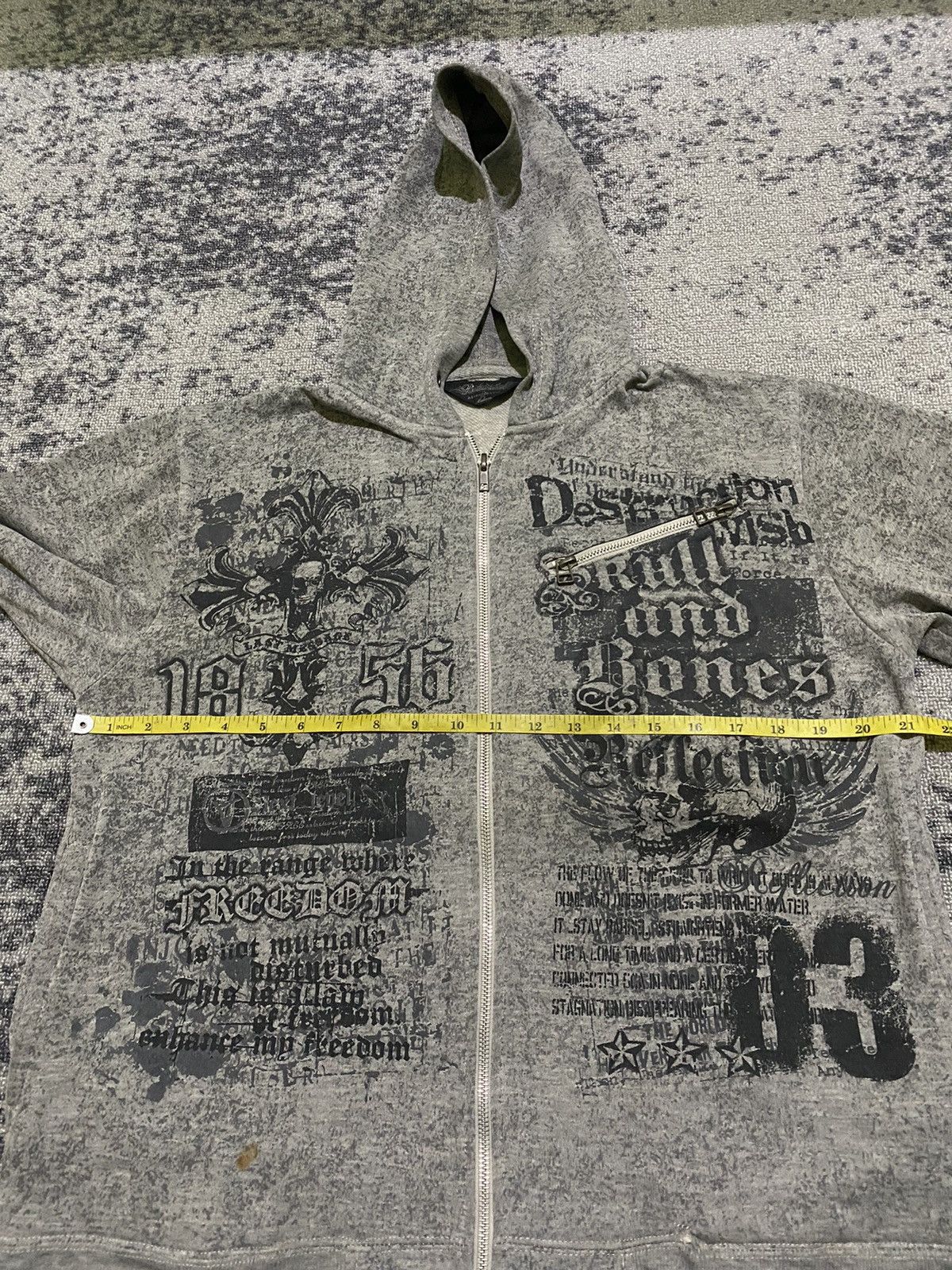 Hysteric Glamour Y2k Berning sho ifsixwasnine skull cross zip hoodie Size US M / EU 48-50 / 2 - 11 Thumbnail