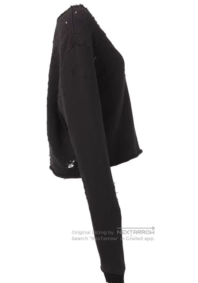 Amiri Amiri Black Ripped Sweatshirt Size US M / EU 48-50 / 2 - 3 Thumbnail