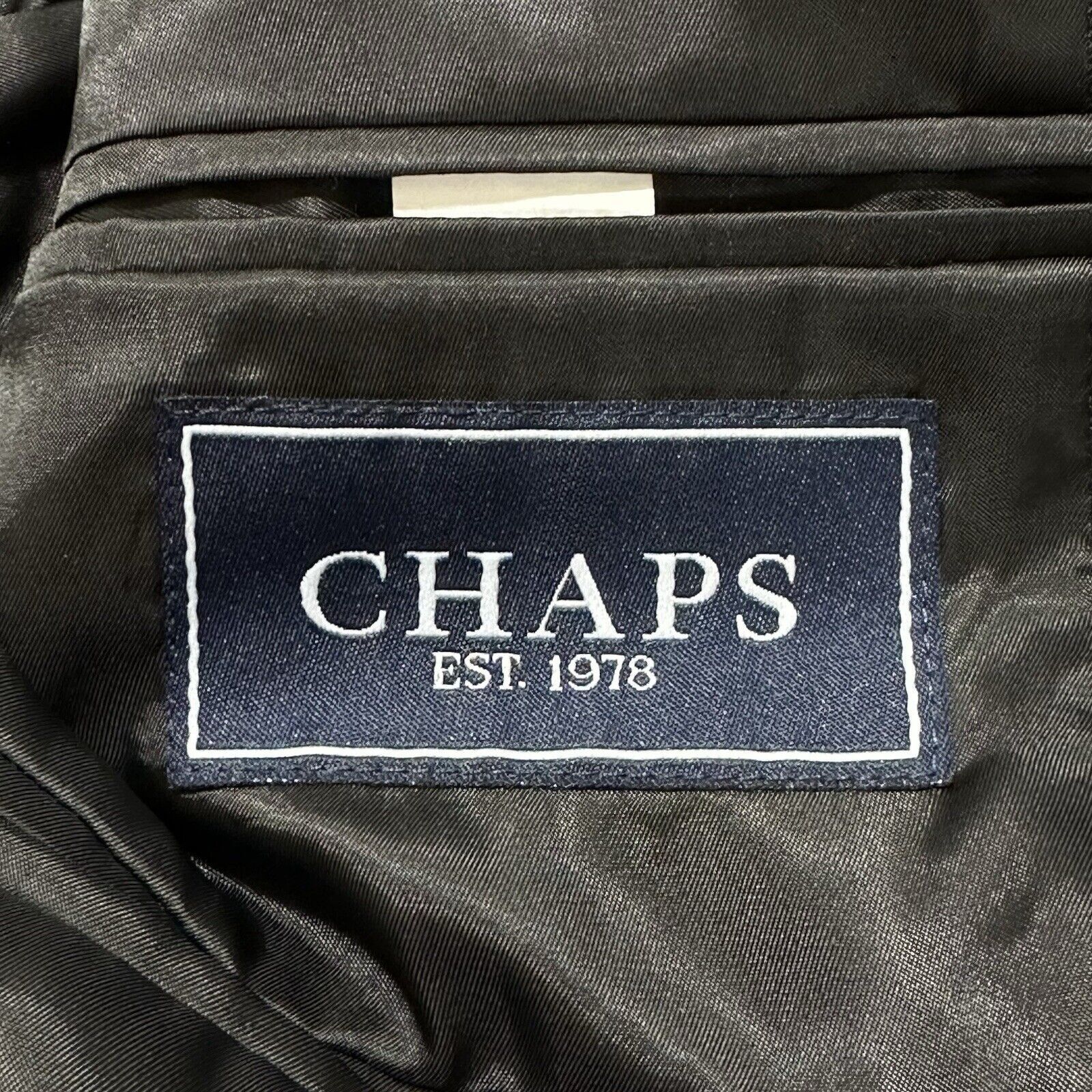 Chaps Chaps Suit Jacket Men's 46LWool Black Pinstripe Sport Coat Size 46L - 7 Thumbnail