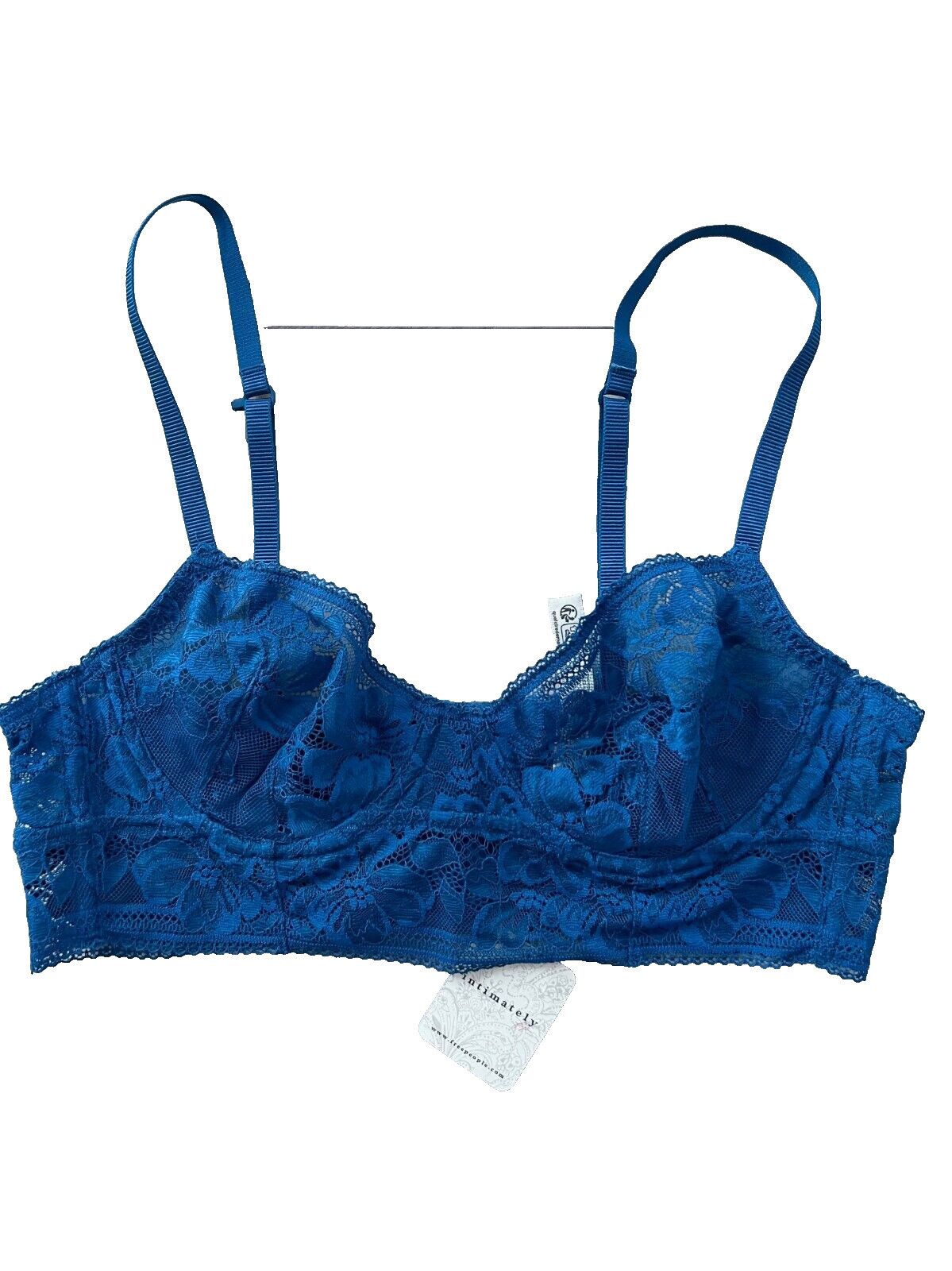 Free People Free People Sorento Demi Lace Longline Bra Night Swim 34B Size ONE SIZE - 2 Thumbnail