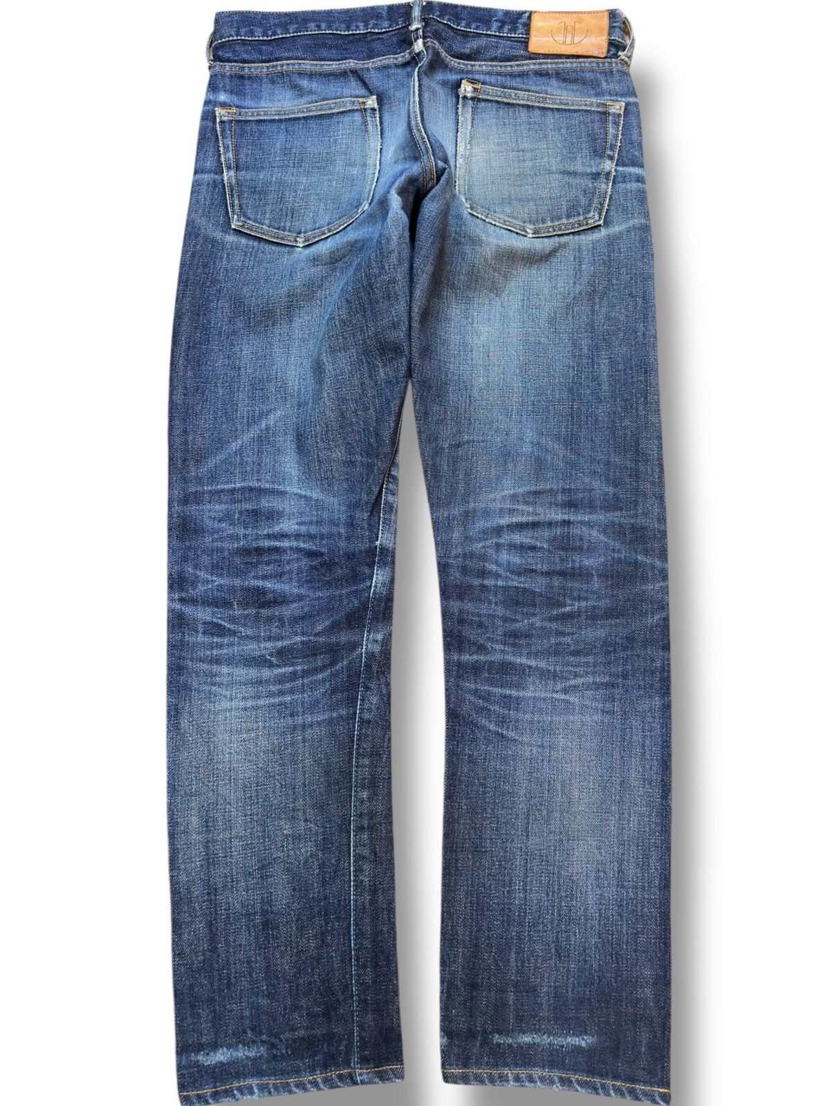Japan Blue Vintage Japan Blue Jeans Selvedge Whiskers Grunge Denim Size US 30 / EU 46 - 6 Thumbnail
